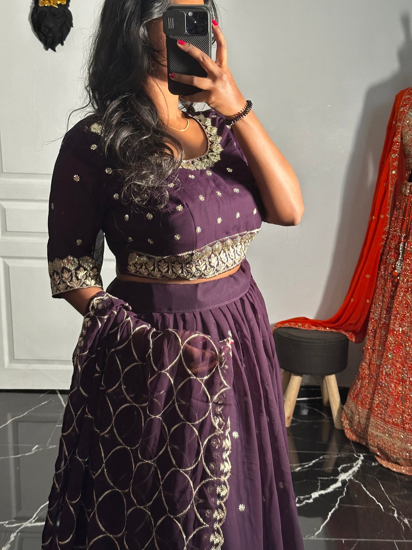 Lehenga Violet 2