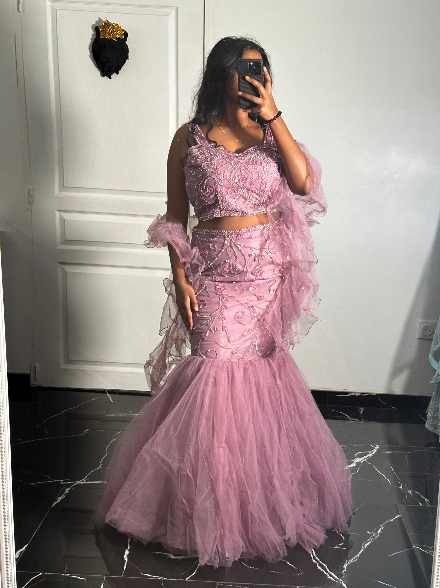 Lehenga sirene lilas