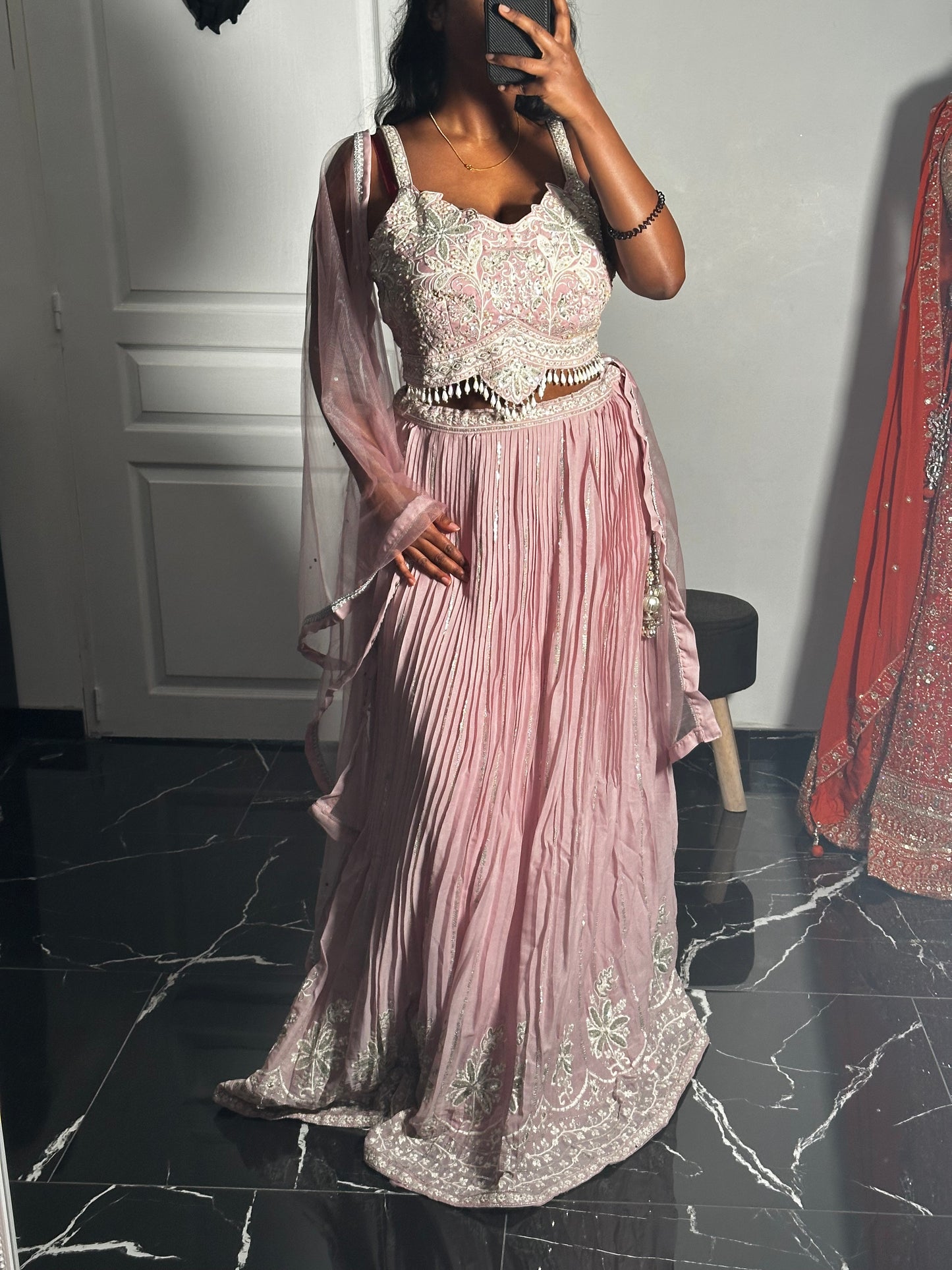Lehenga rose pastel