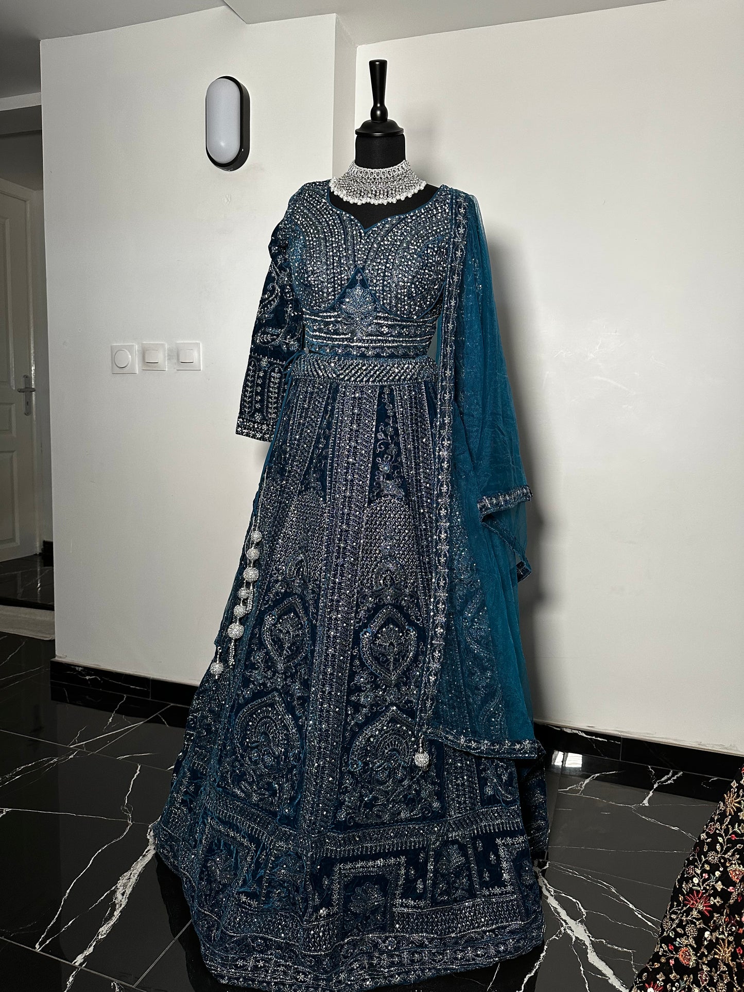 Lehenga royal bleu
