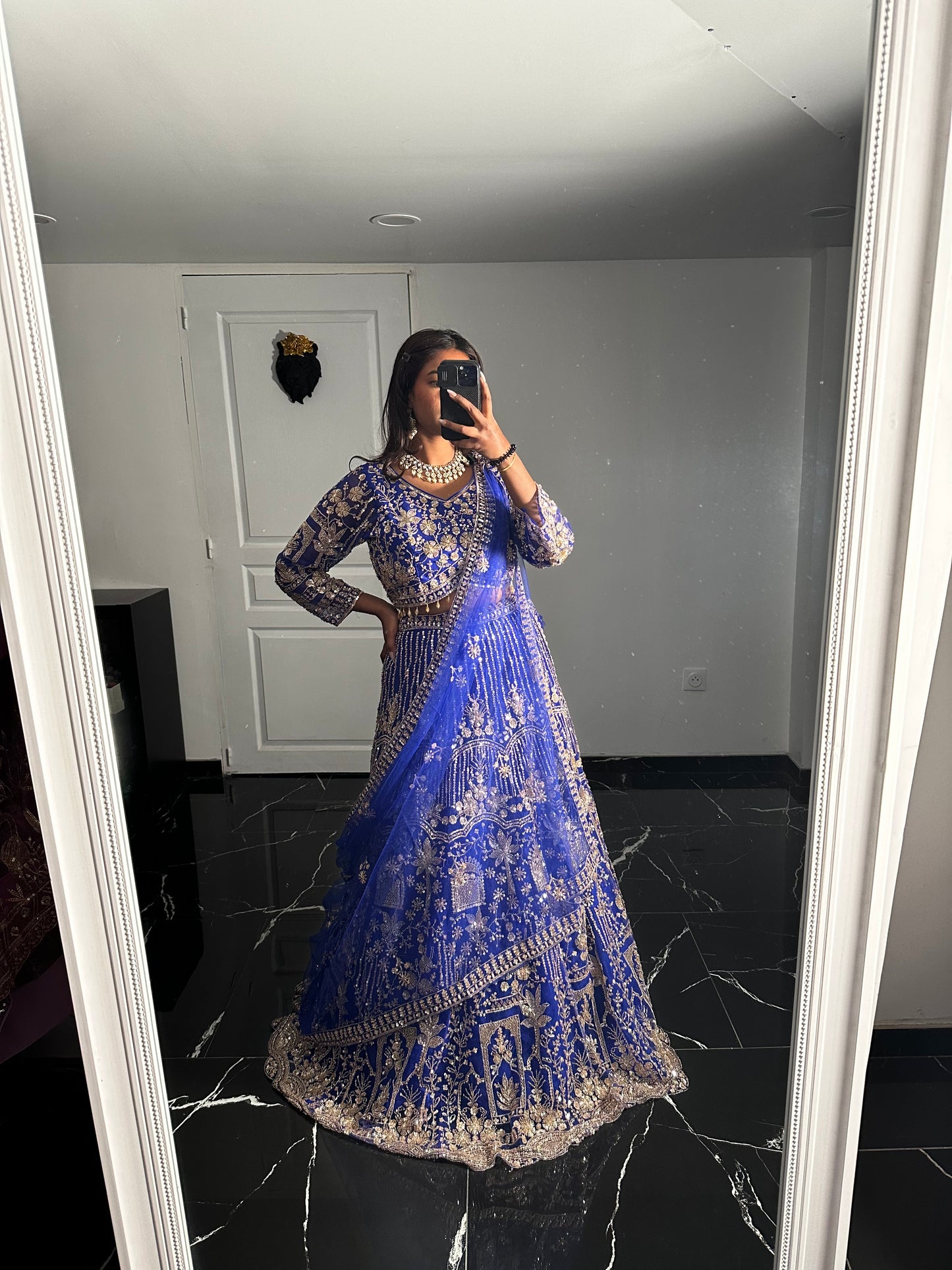 Lehenga Solena Bleu roi