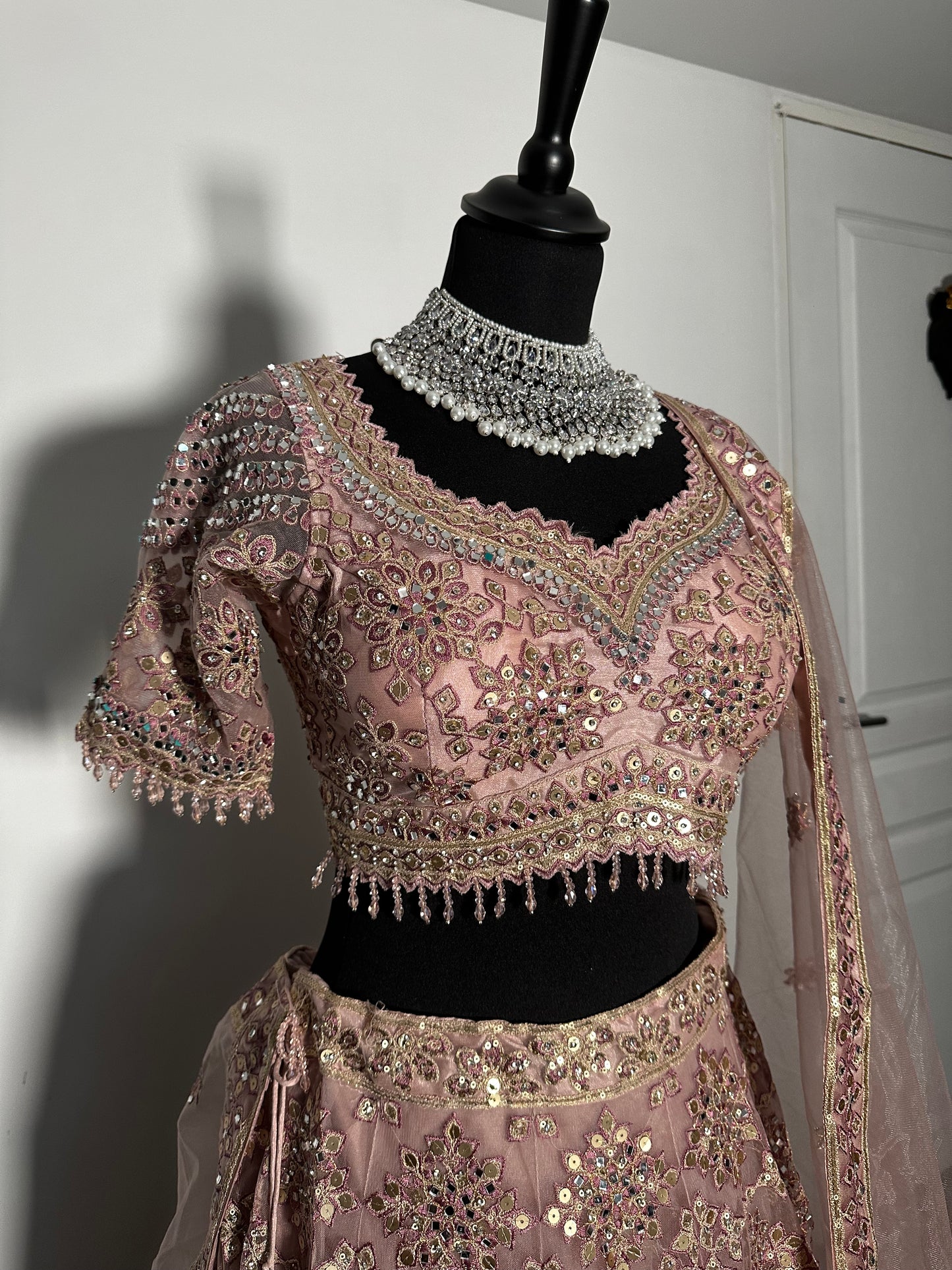 Lehenga rose ambré