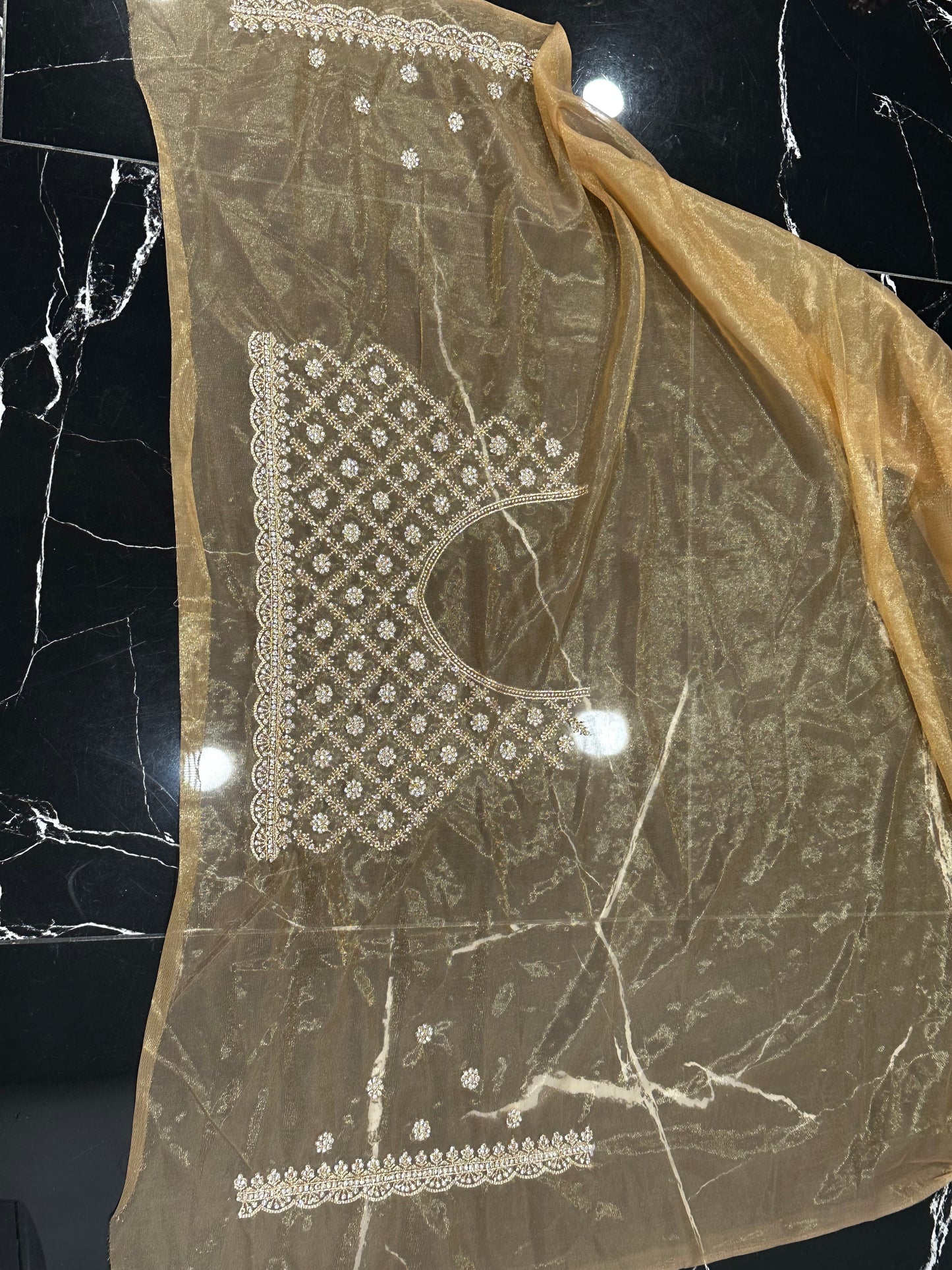 Saree héritage royal or