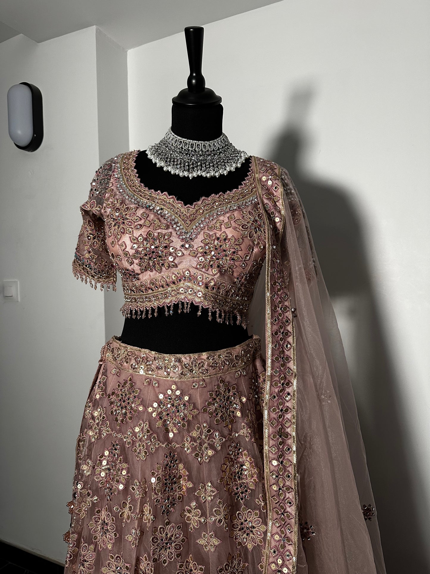Lehenga rose ambré