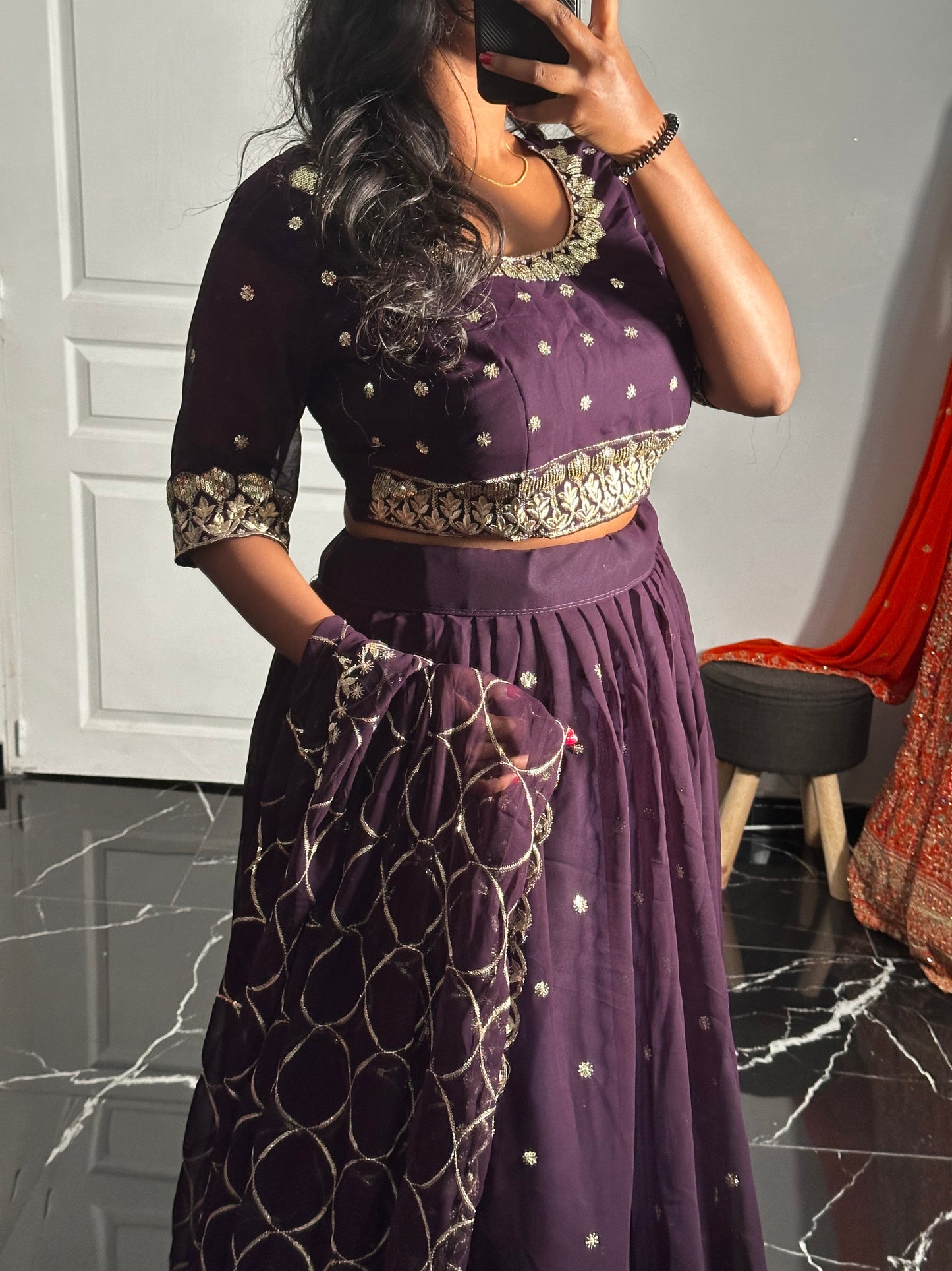 Lehenga Violet 2