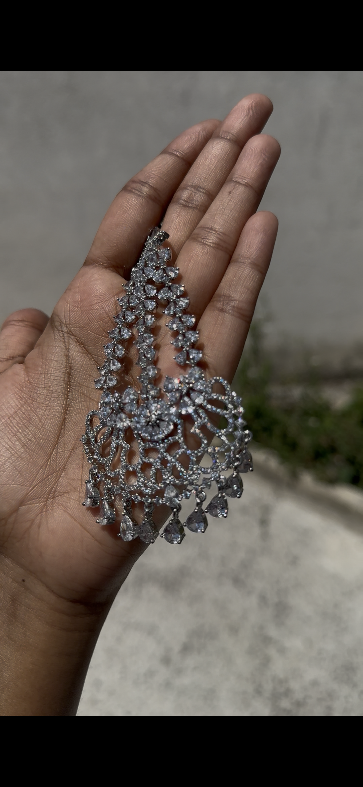 Jhoomar Élégant en Zirconia Argenté