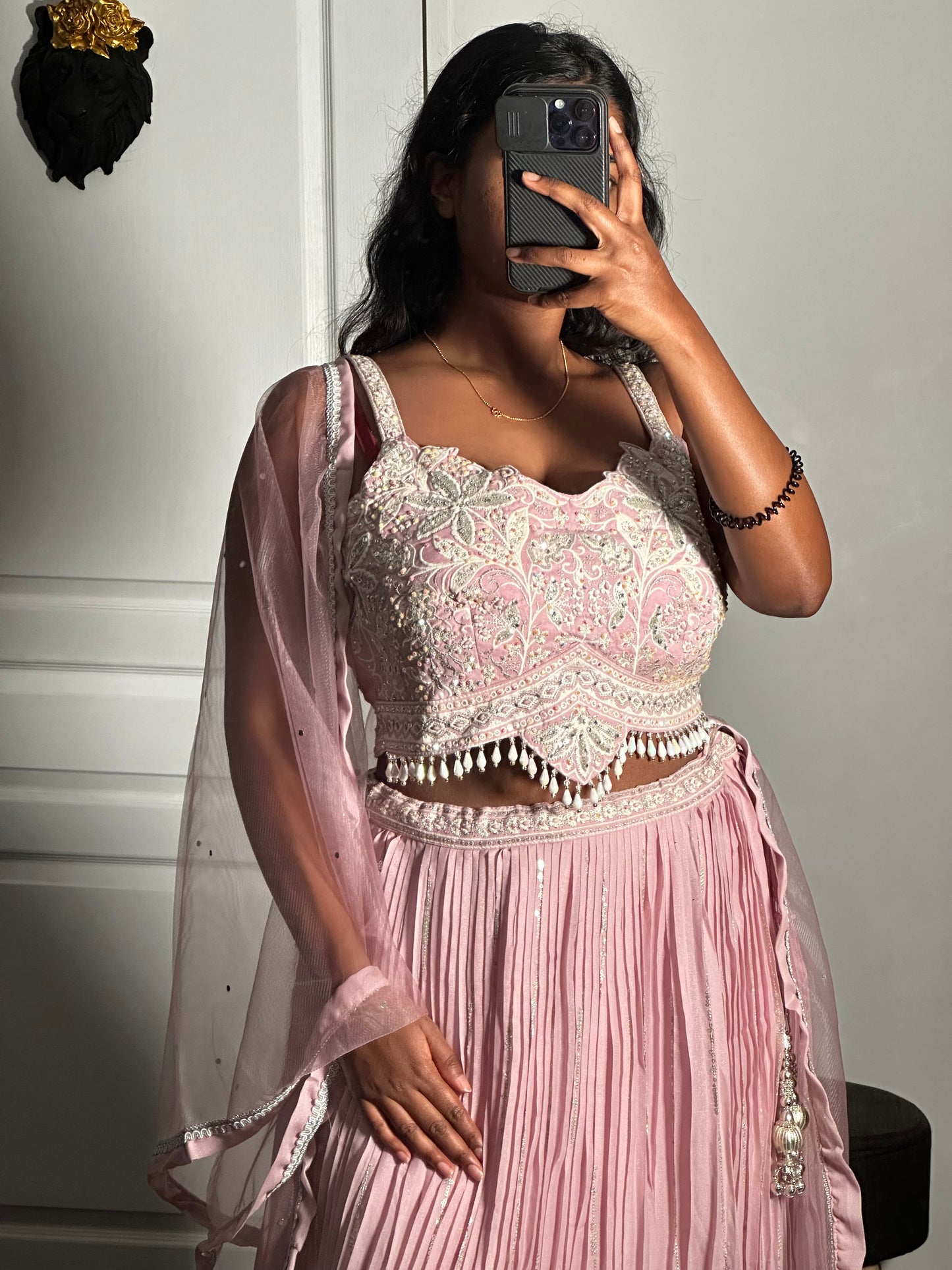 Lehenga rose pastel