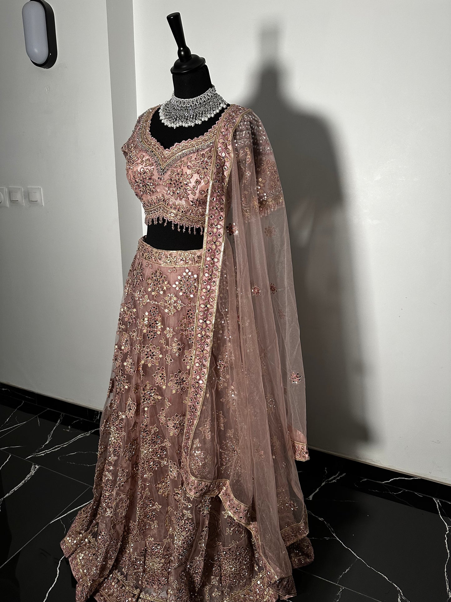 Lehenga rose ambré