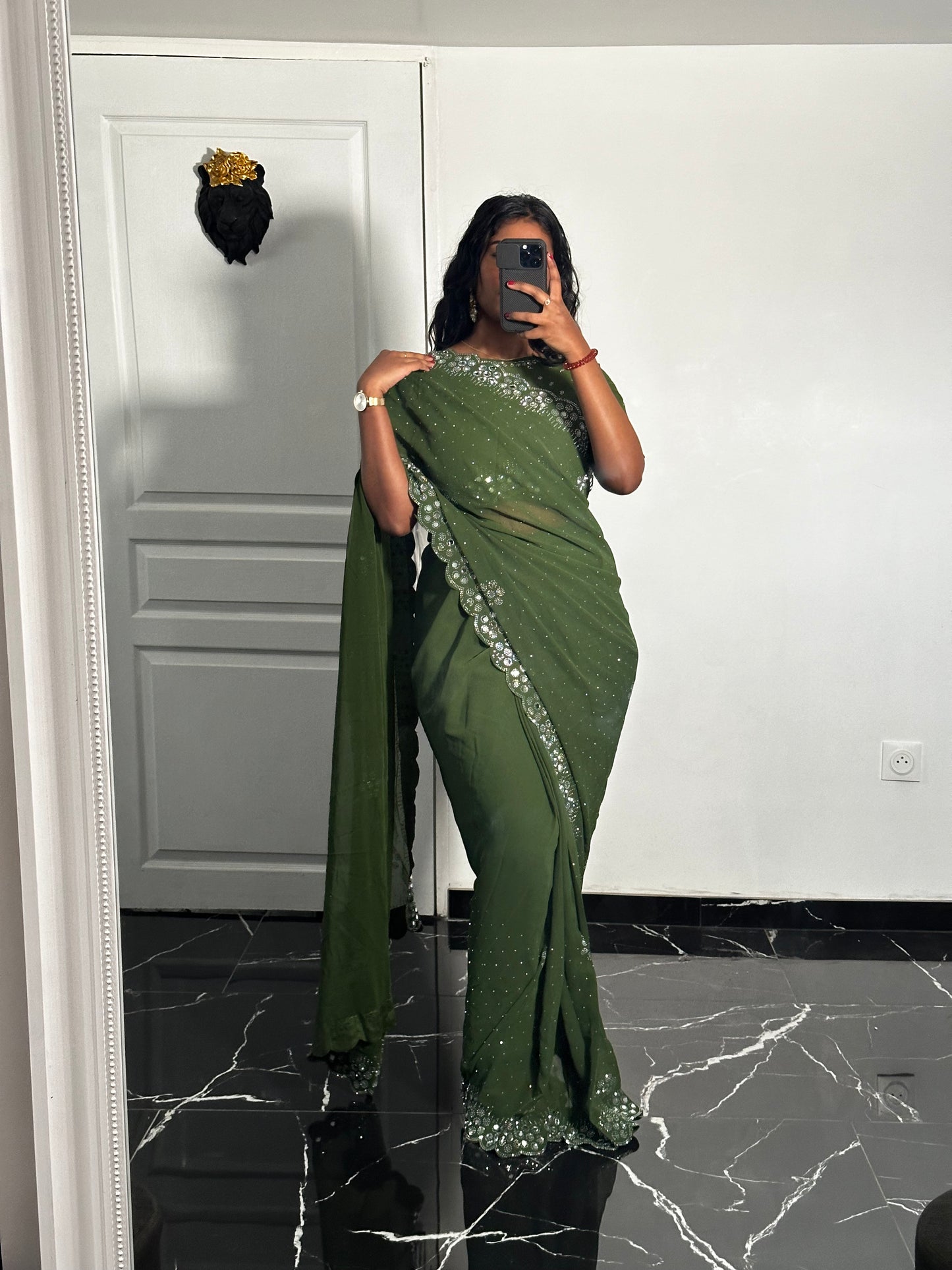 One minute georgette saree