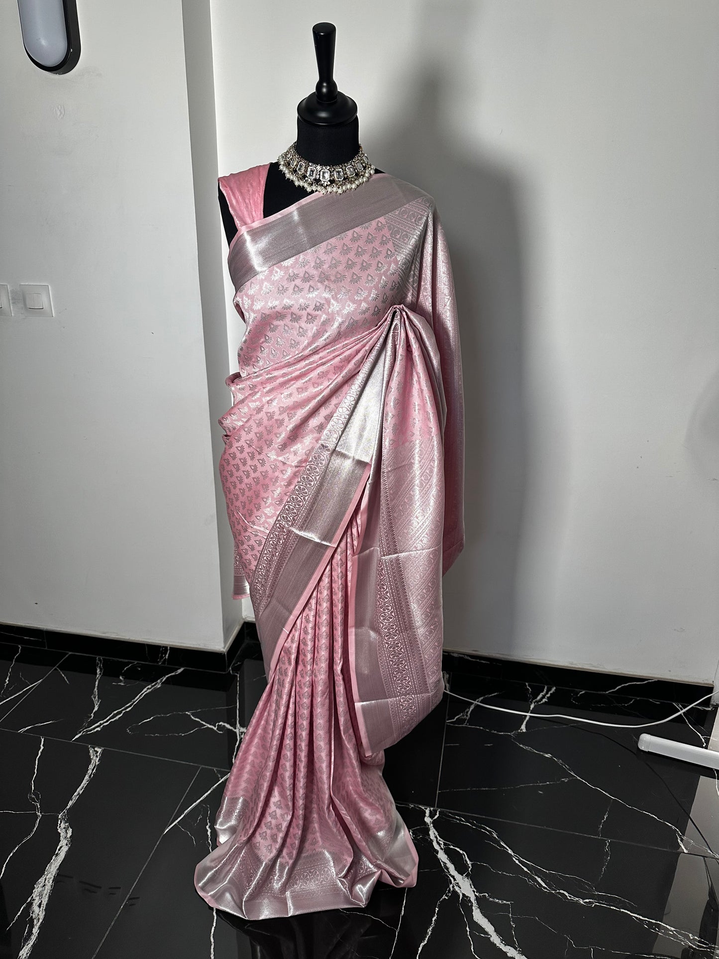 Sari Soft Banarasi Rose