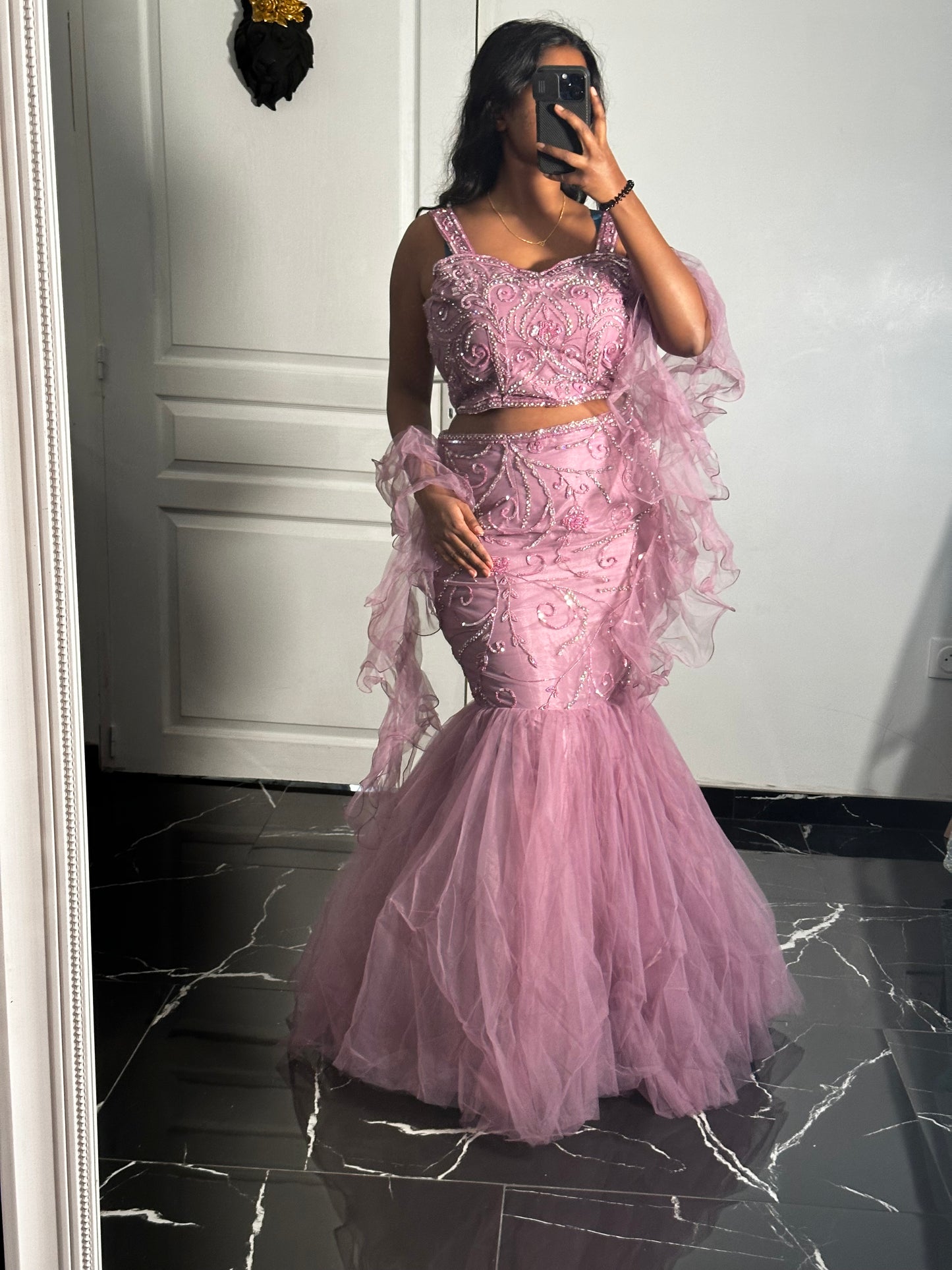 Lehenga sirene lilas