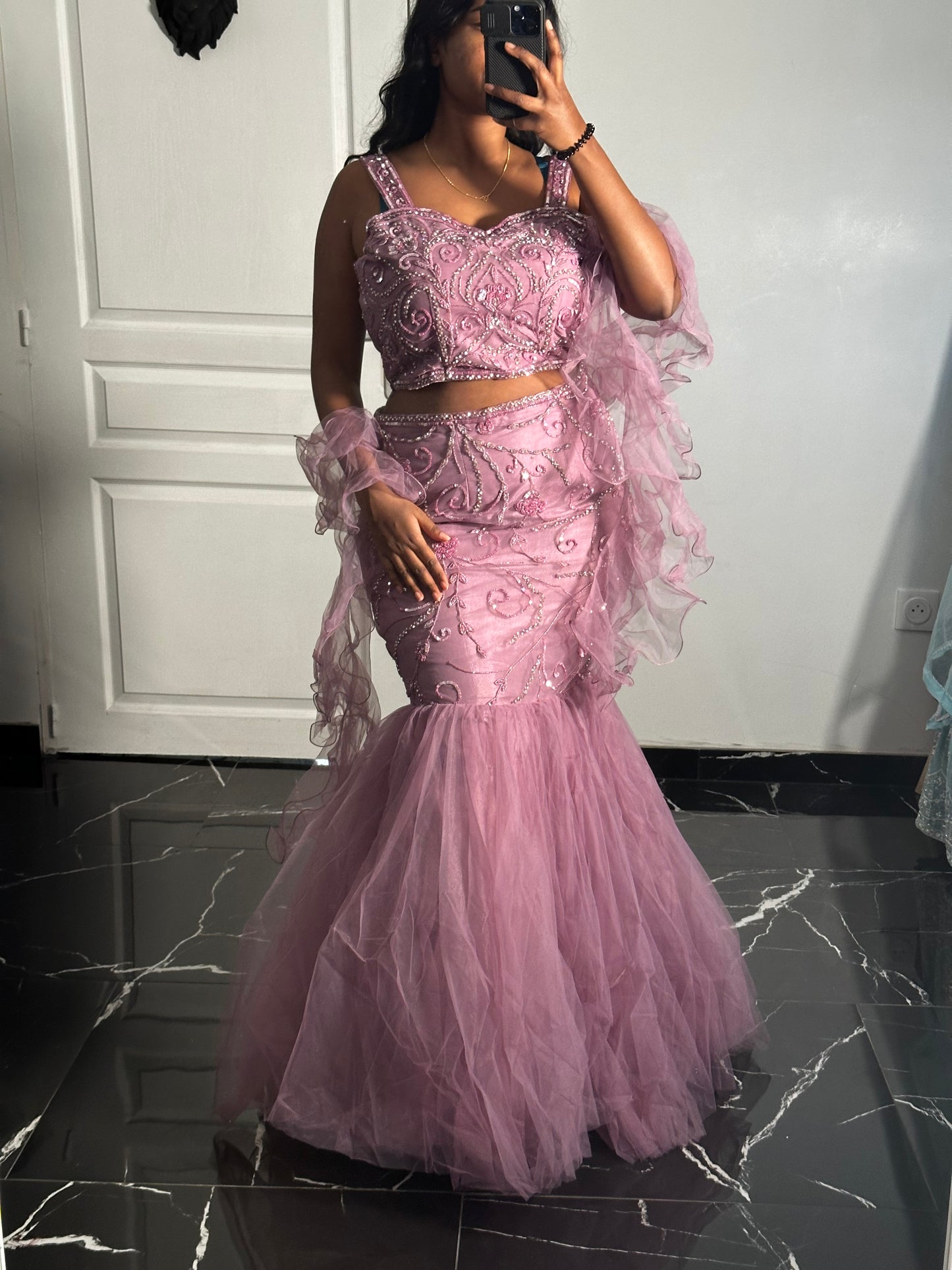 Lehenga sirene lilas