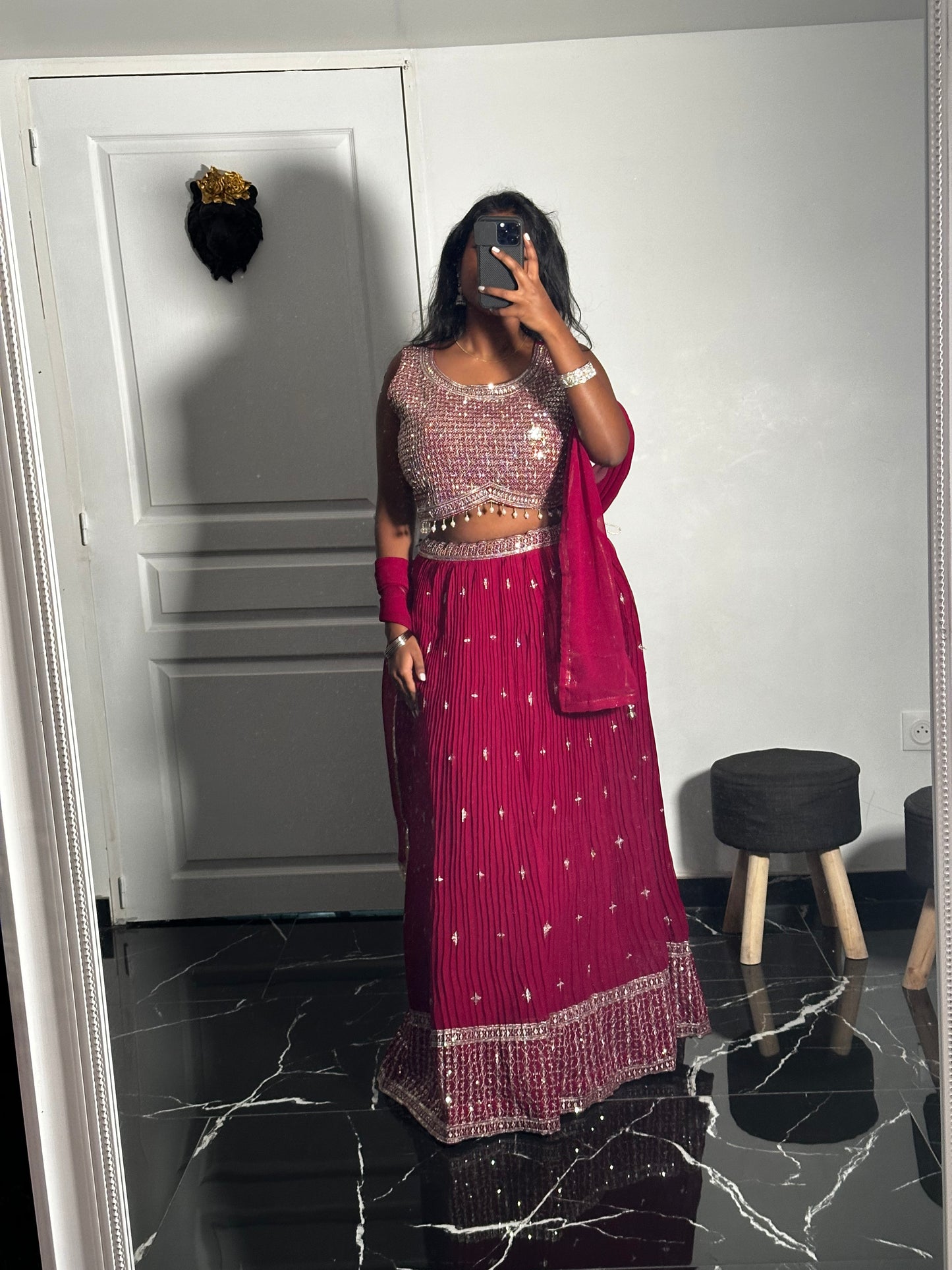 Juliette magenta lehenga