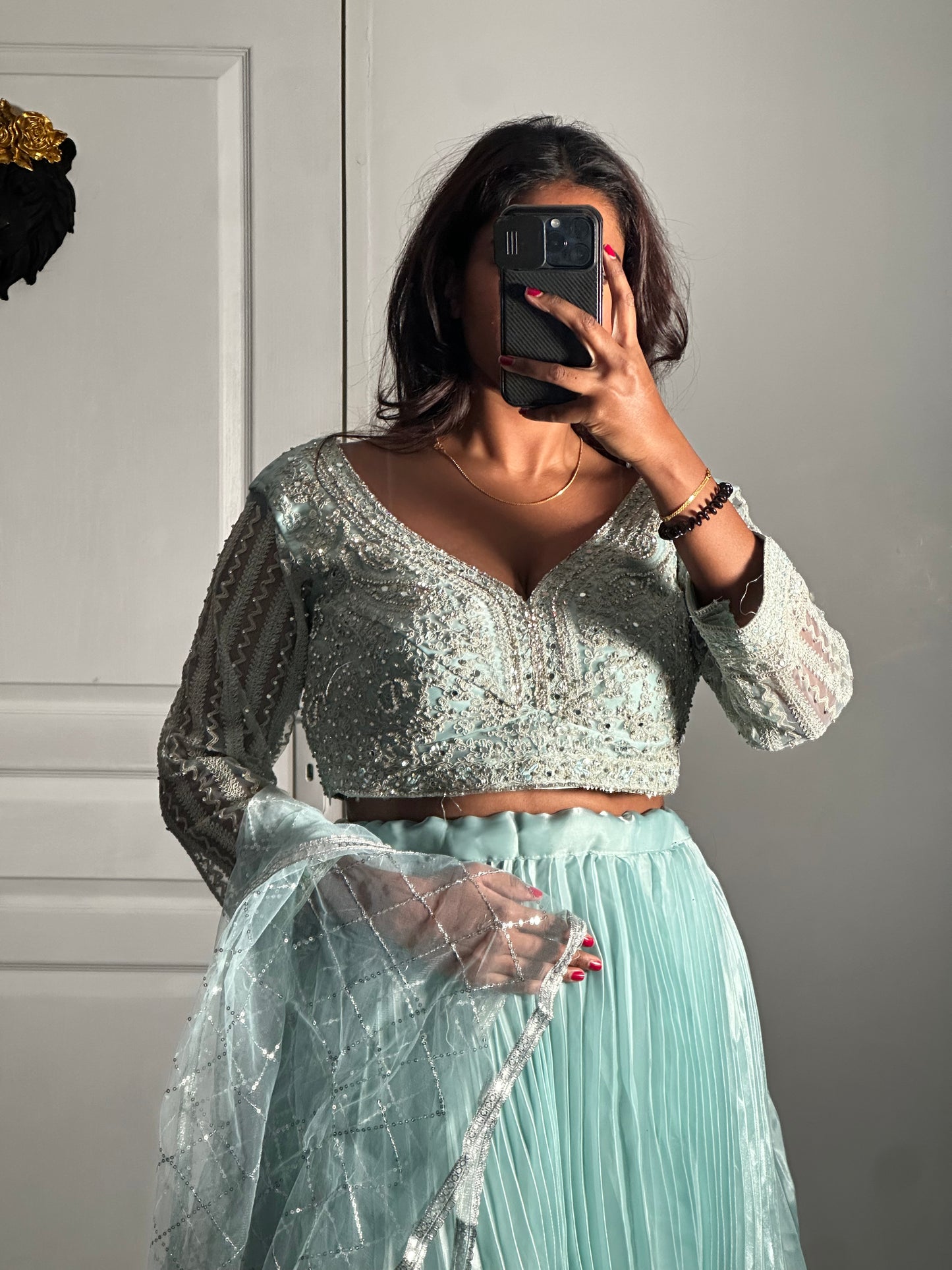Lehenga Aqua Lumière