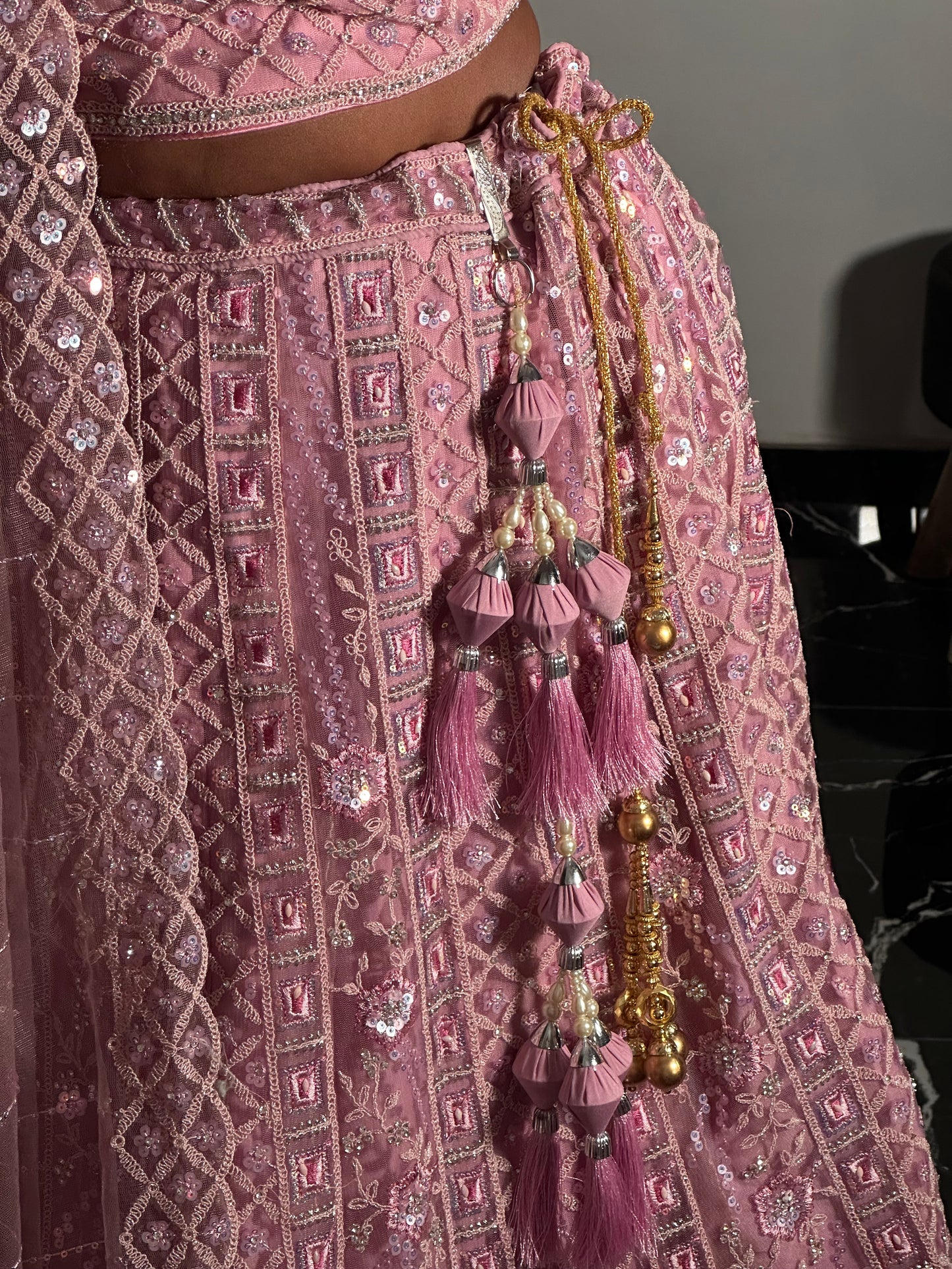Princesse baby pink lehenga