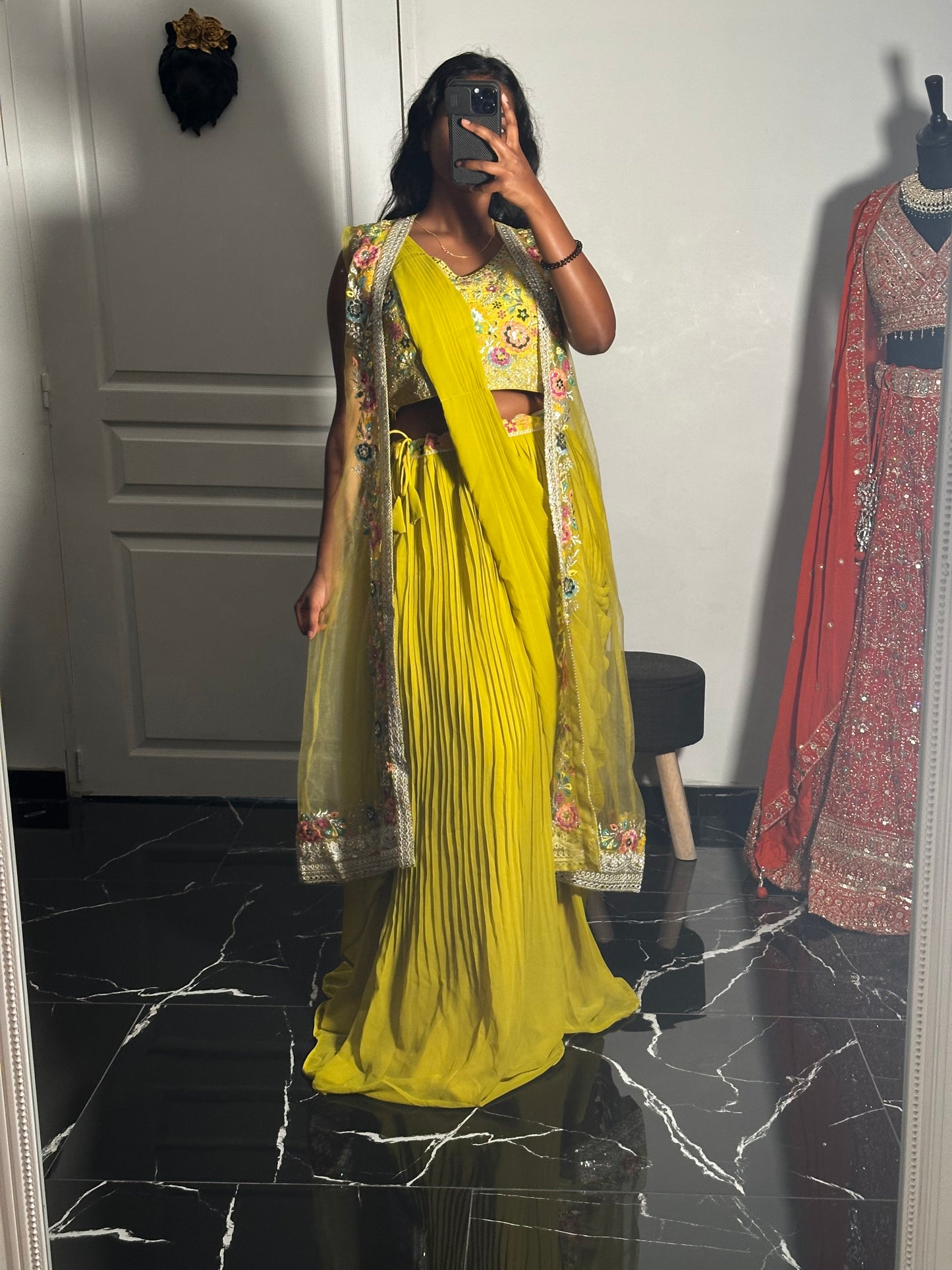 Lehenga gilet jaune