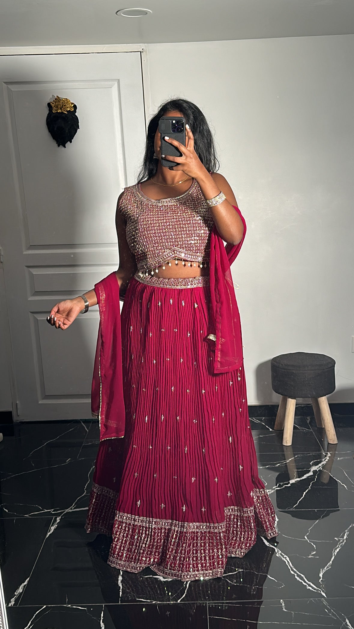 Juliette magenta lehenga