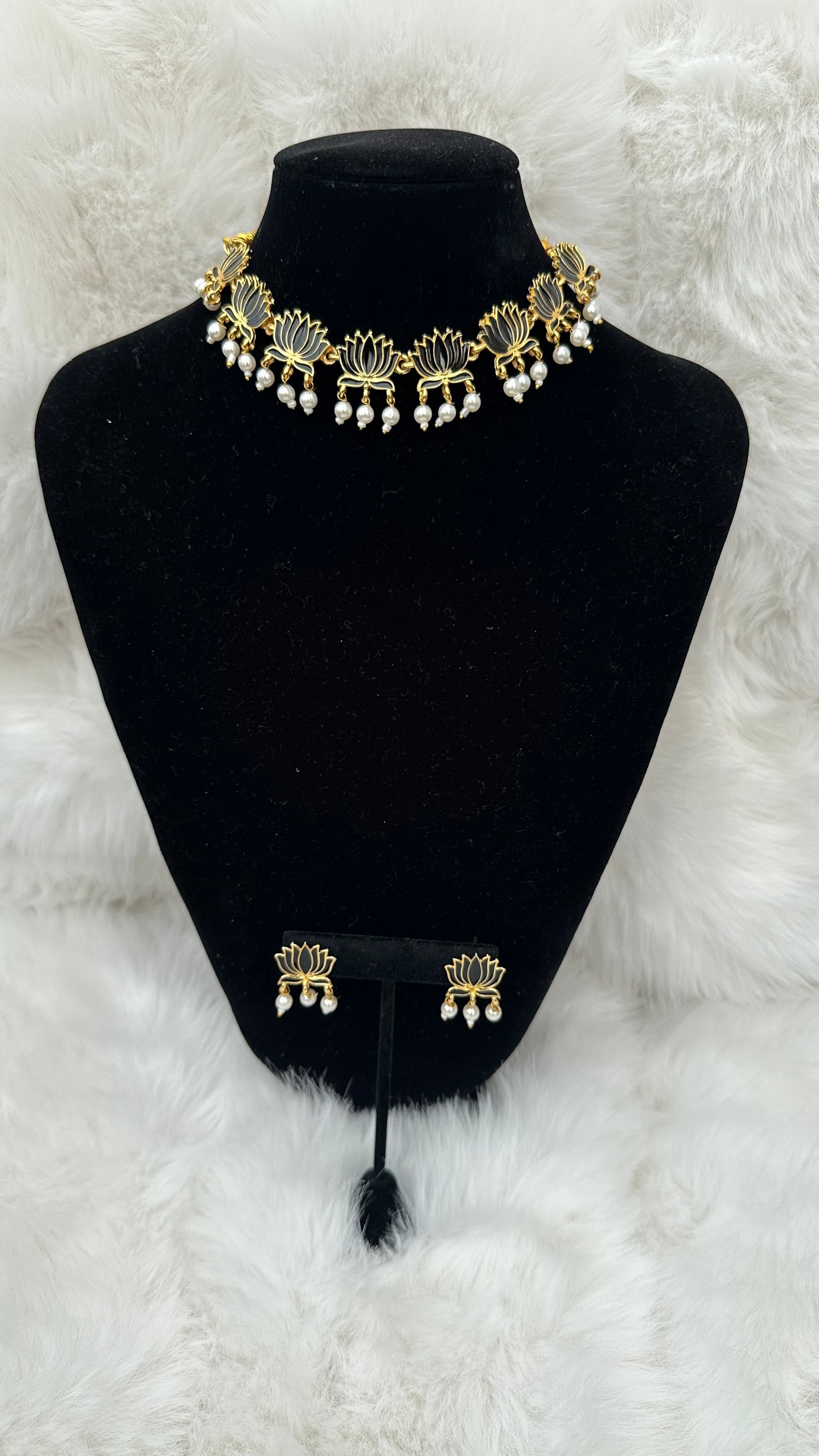 Set de lotus noir