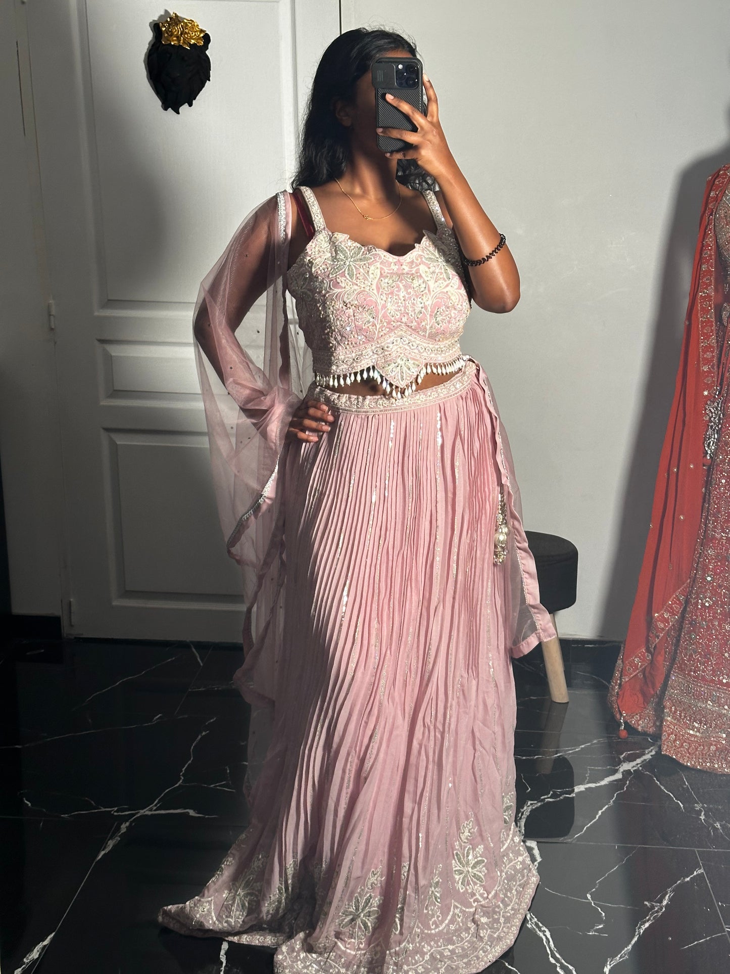 Lehenga rose pastel