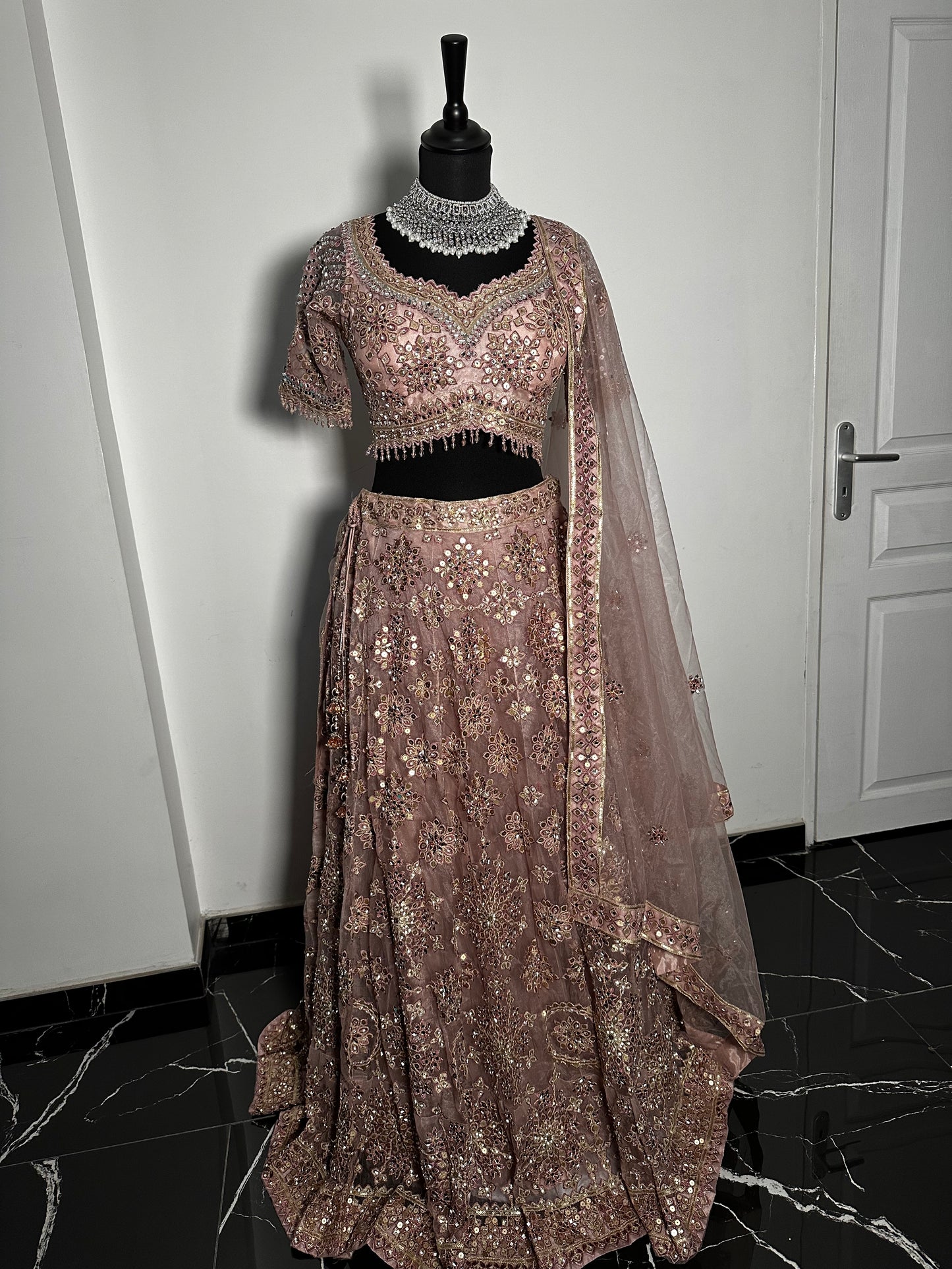 Lehenga rose ambré