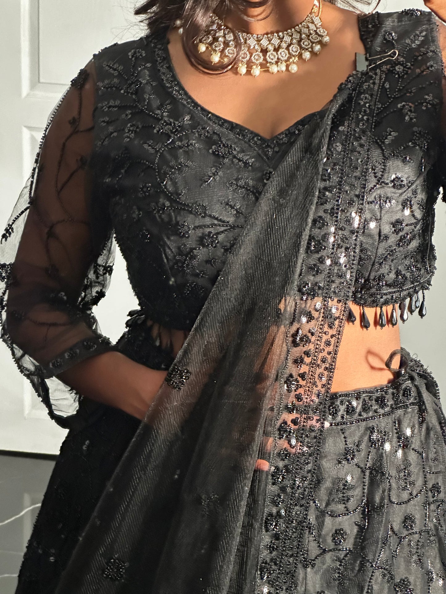Lehenga noir intense