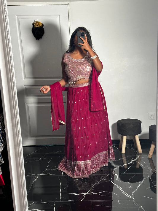 Juliette magenta lehenga