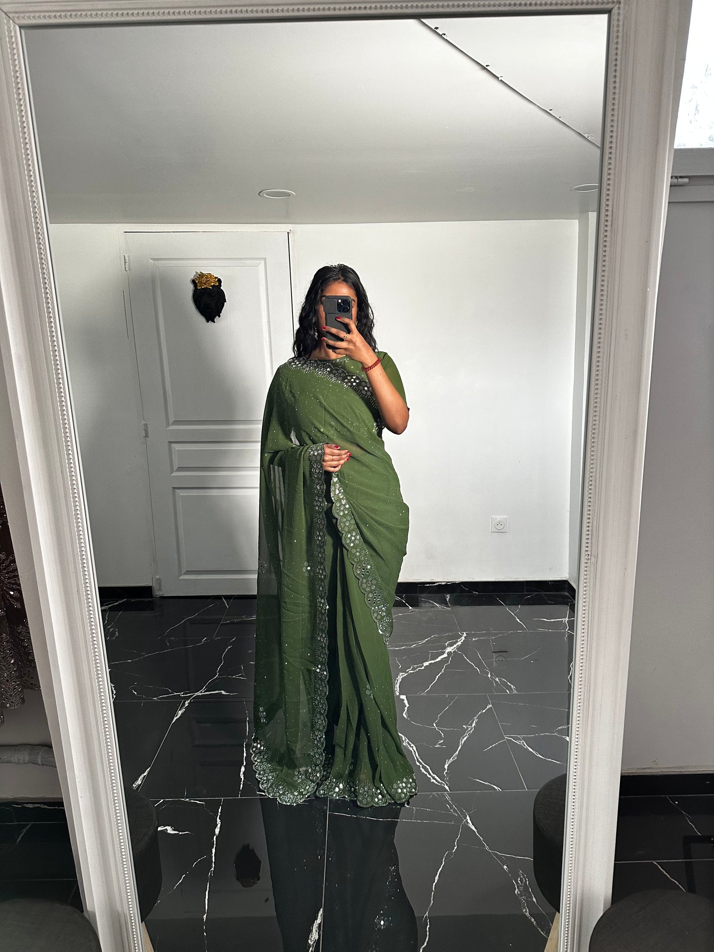 One minute georgette saree