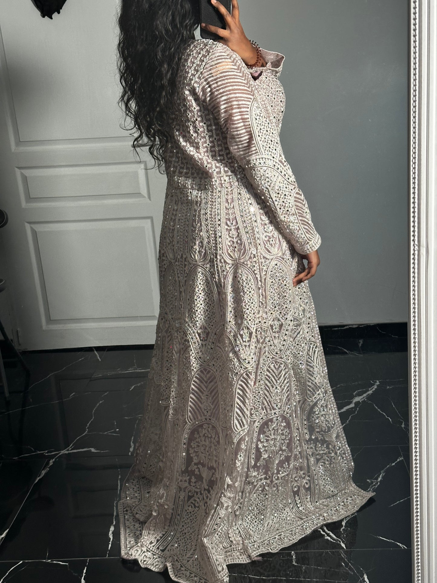 Gown top saree et jacket