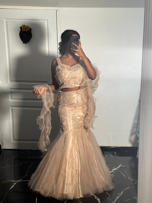Lehenga sirène or