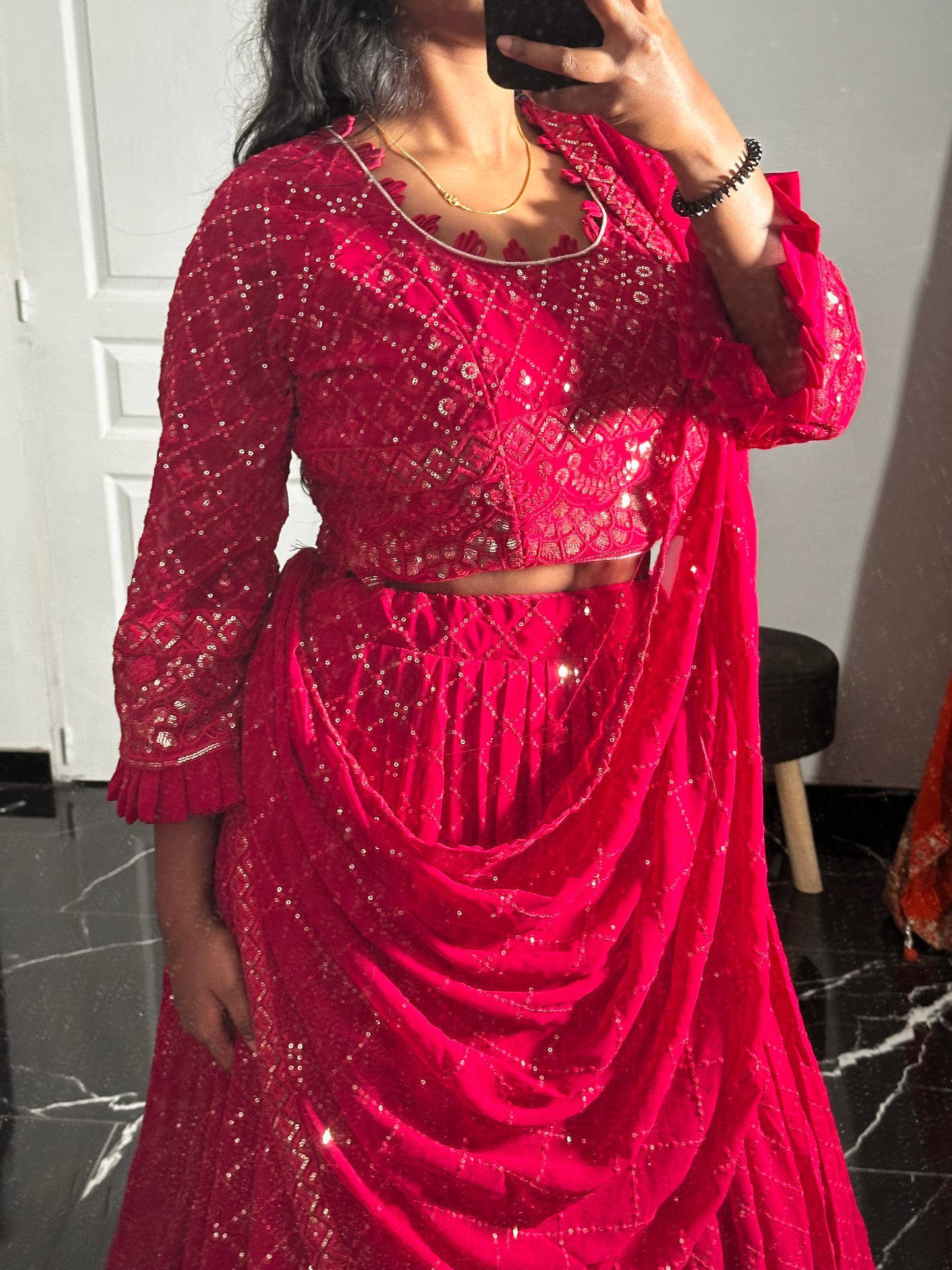 Lehenga Rose Fushia
