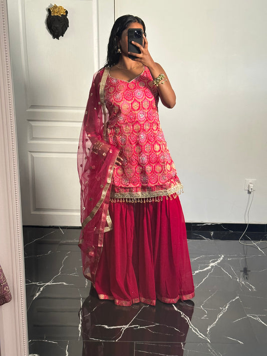 Salwar Fushia royale