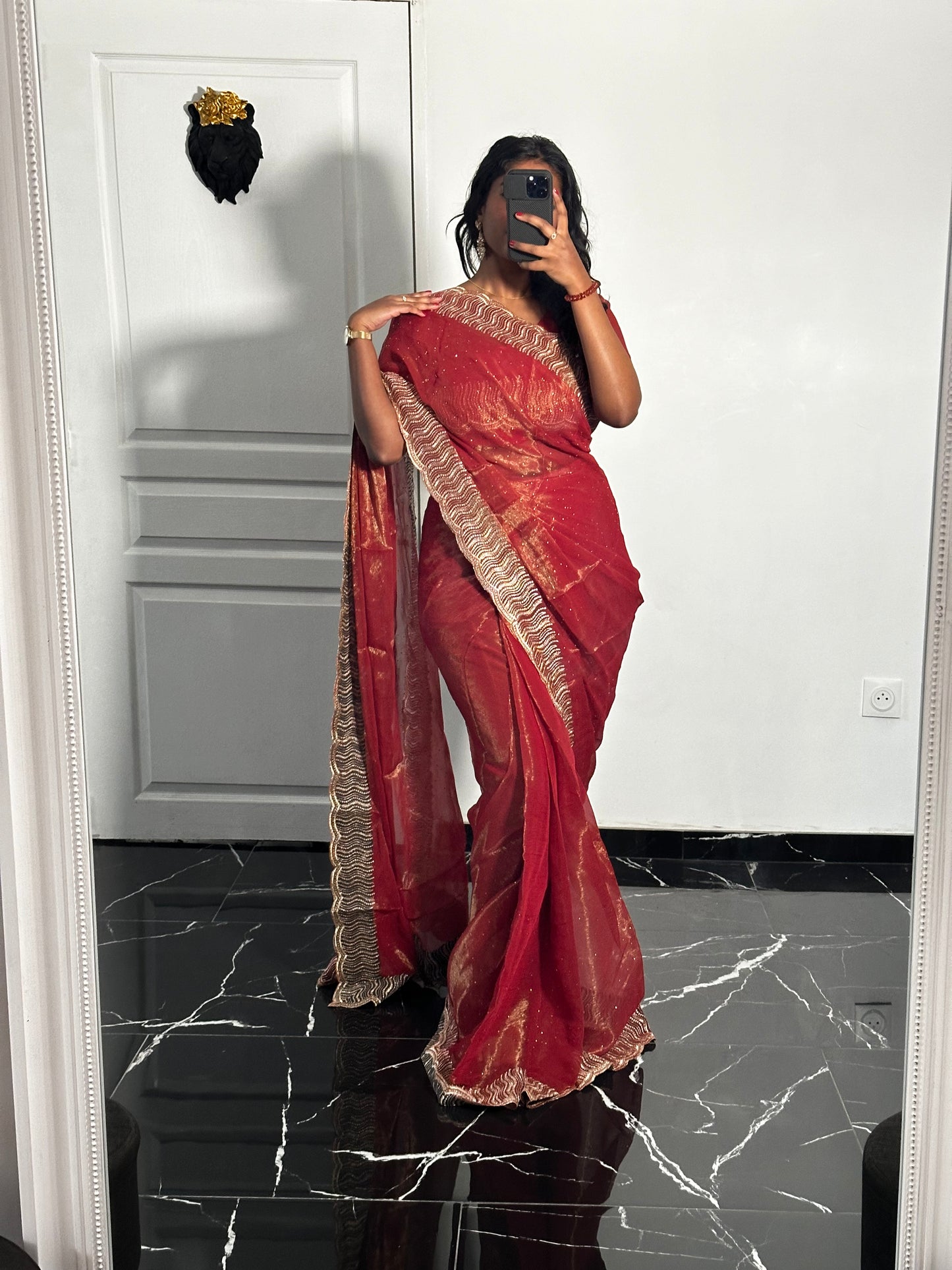 One minute chiffon saree