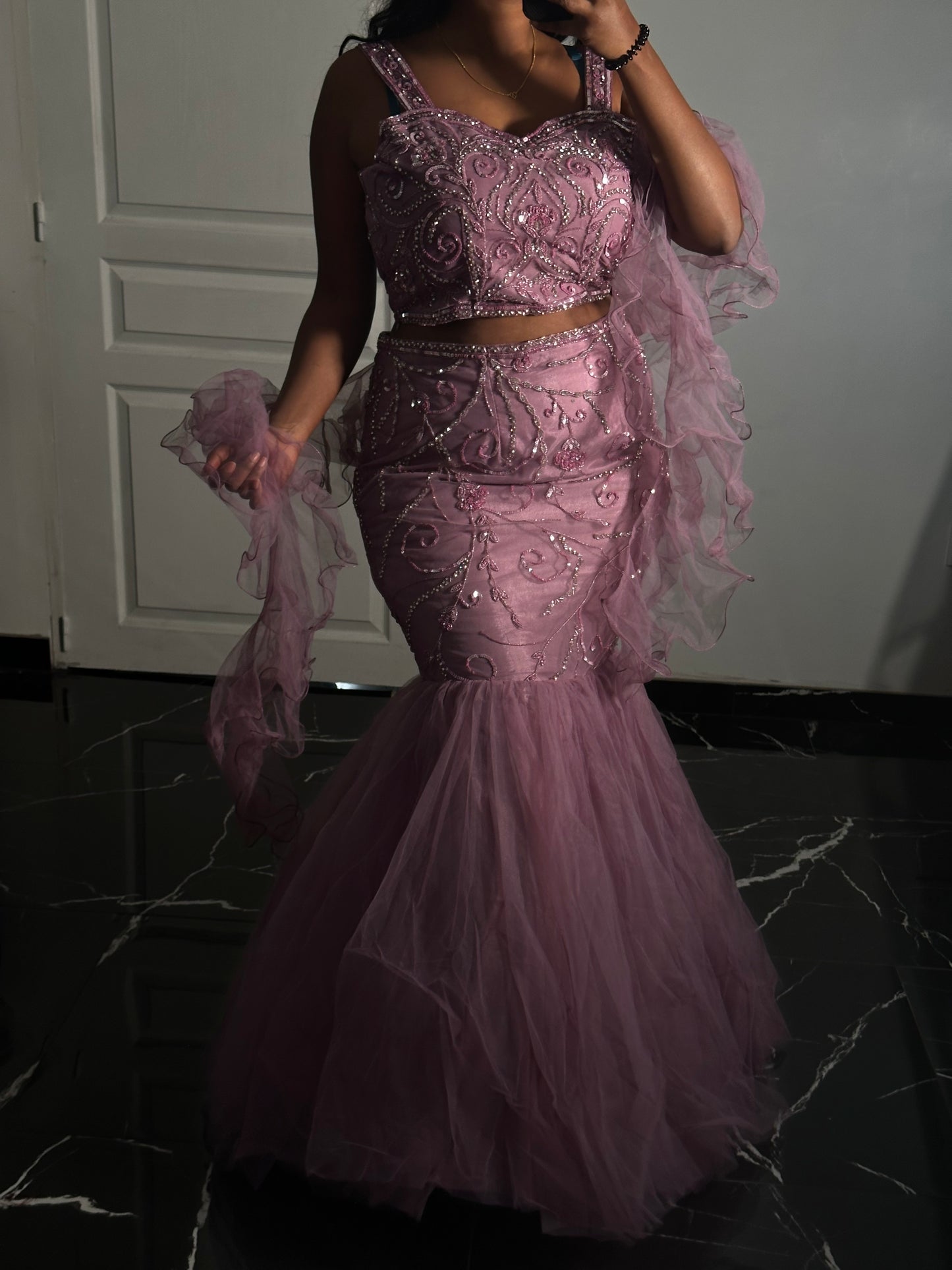 Lehenga sirene lilas