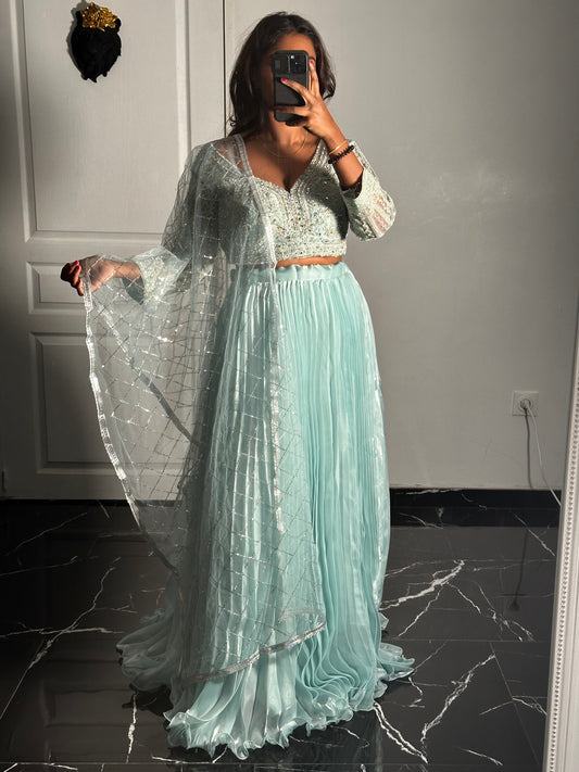 Lehenga Aqua Lumière