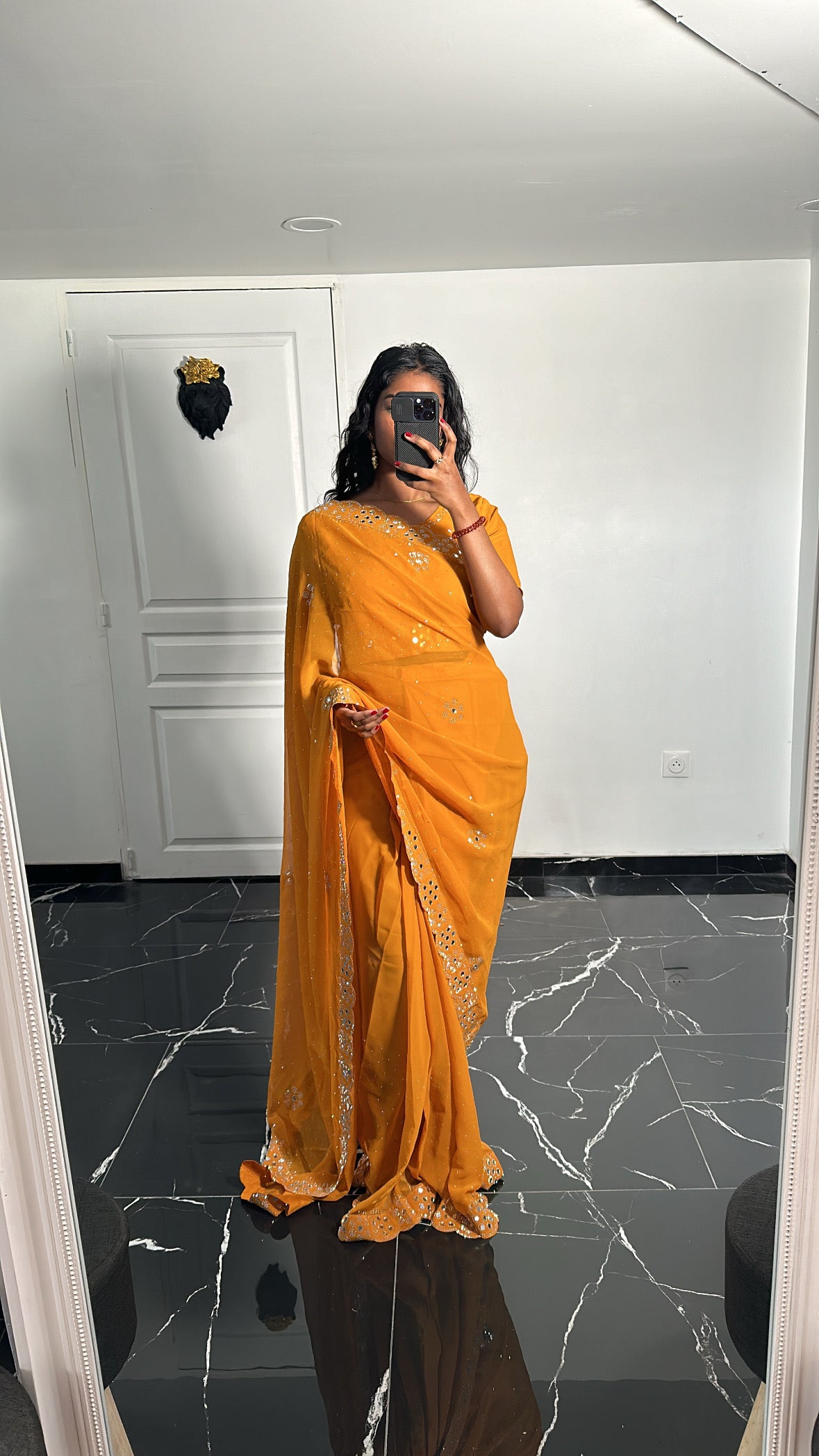 One minute georgette saree
