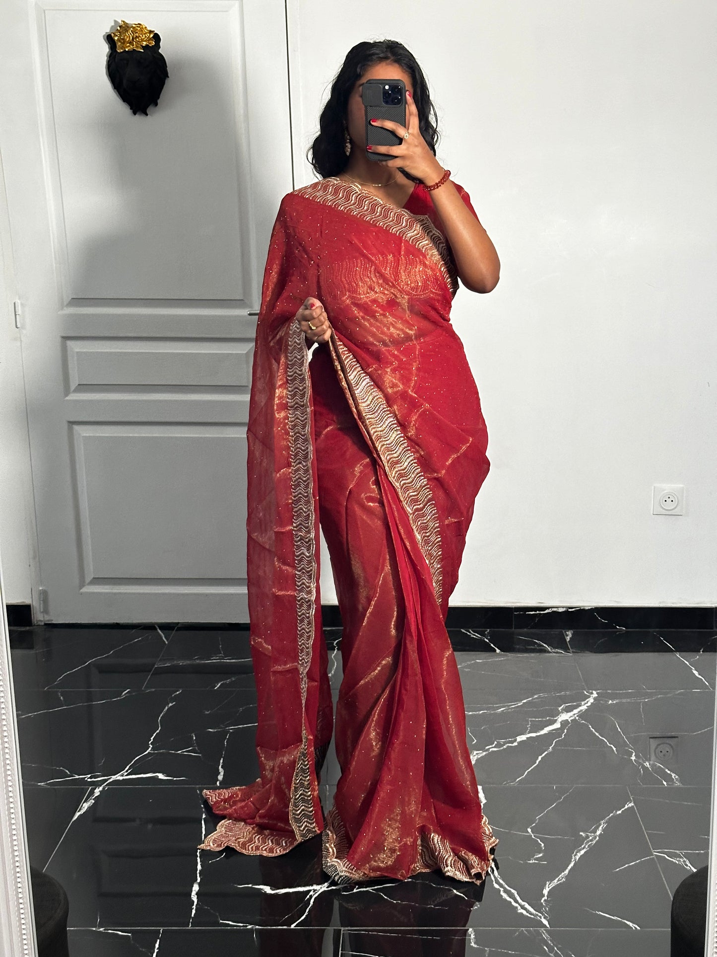 One minute chiffon saree