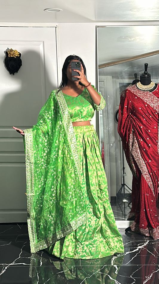 Vert pomme lehenga