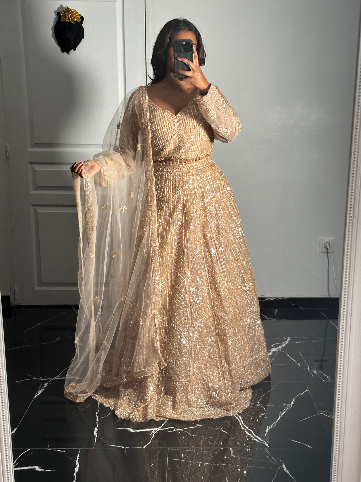 Lehenga Golden Aura