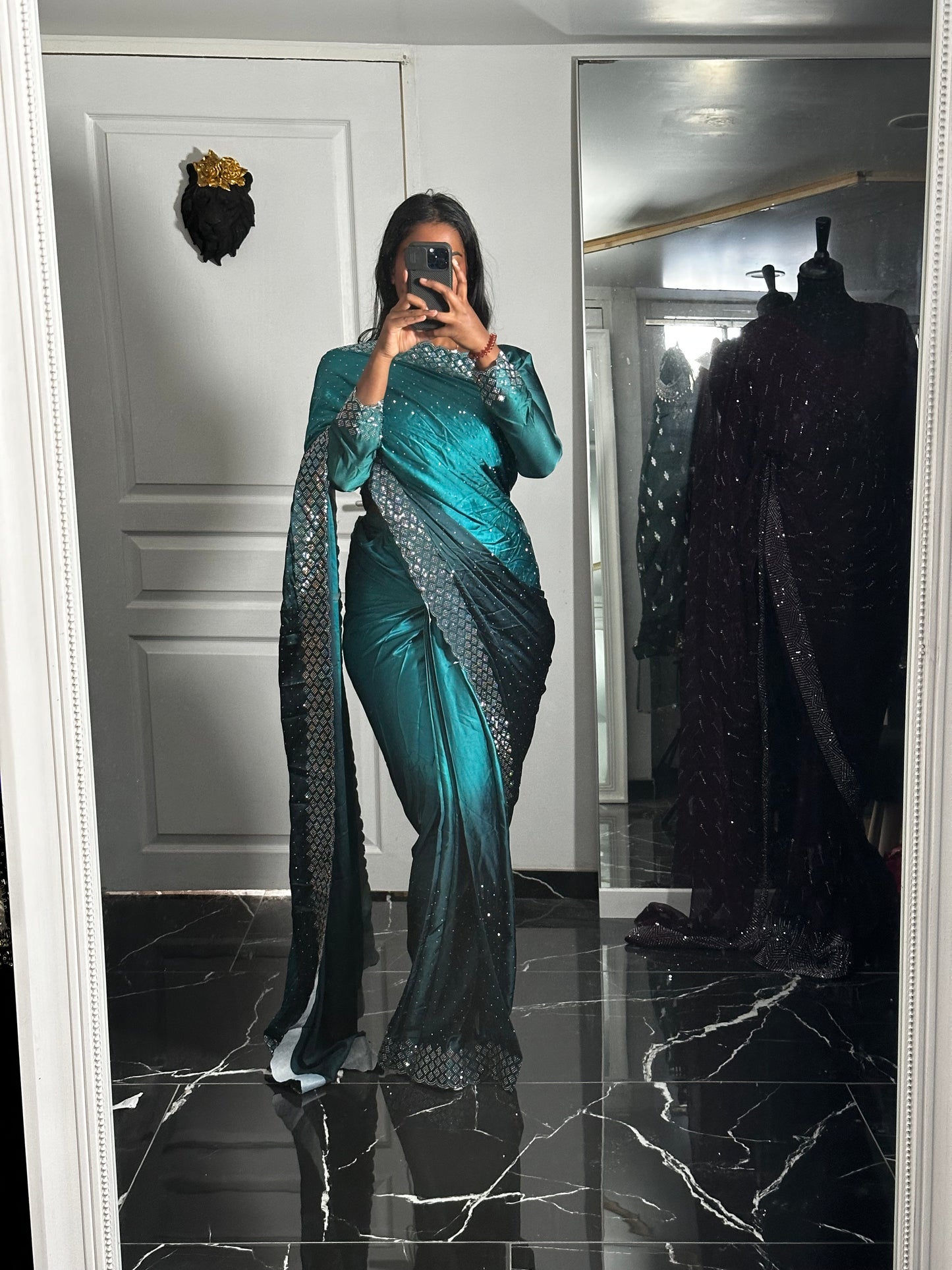 Dégradé bleu- One minute saree