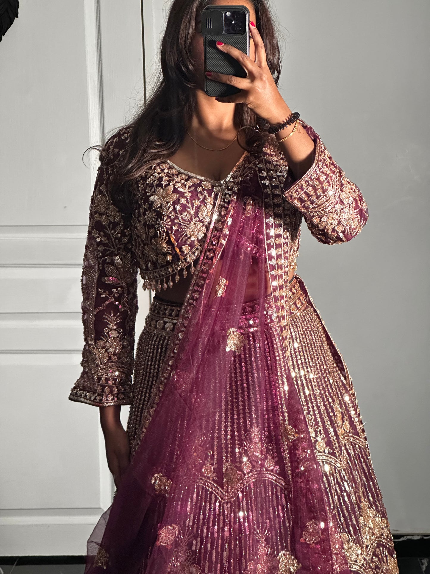 Lehenga Royal Grenat
