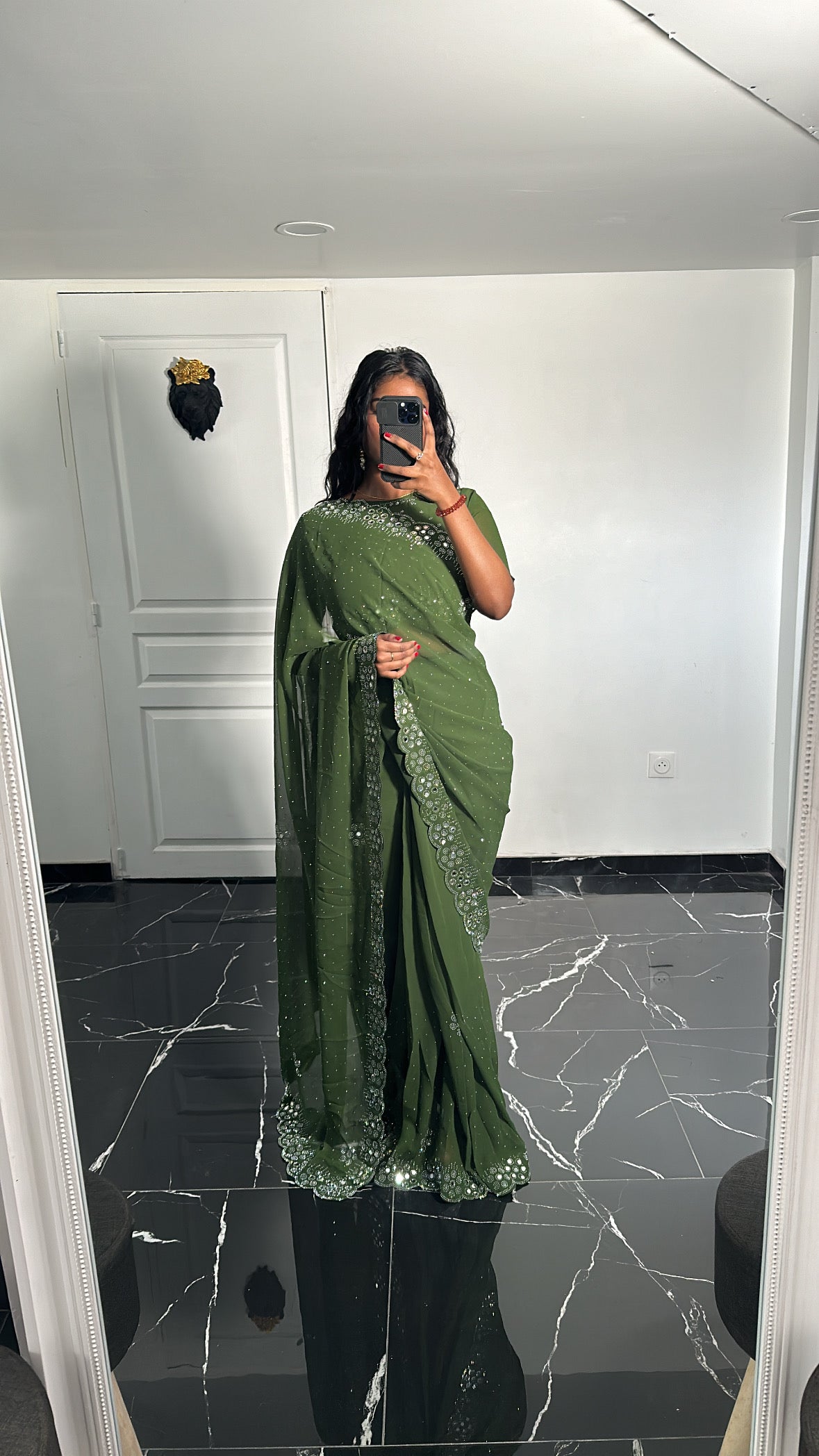 One minute georgette saree