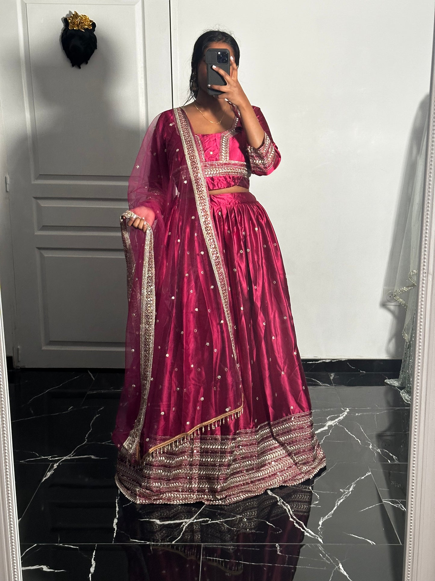 Rasbery Lehenga