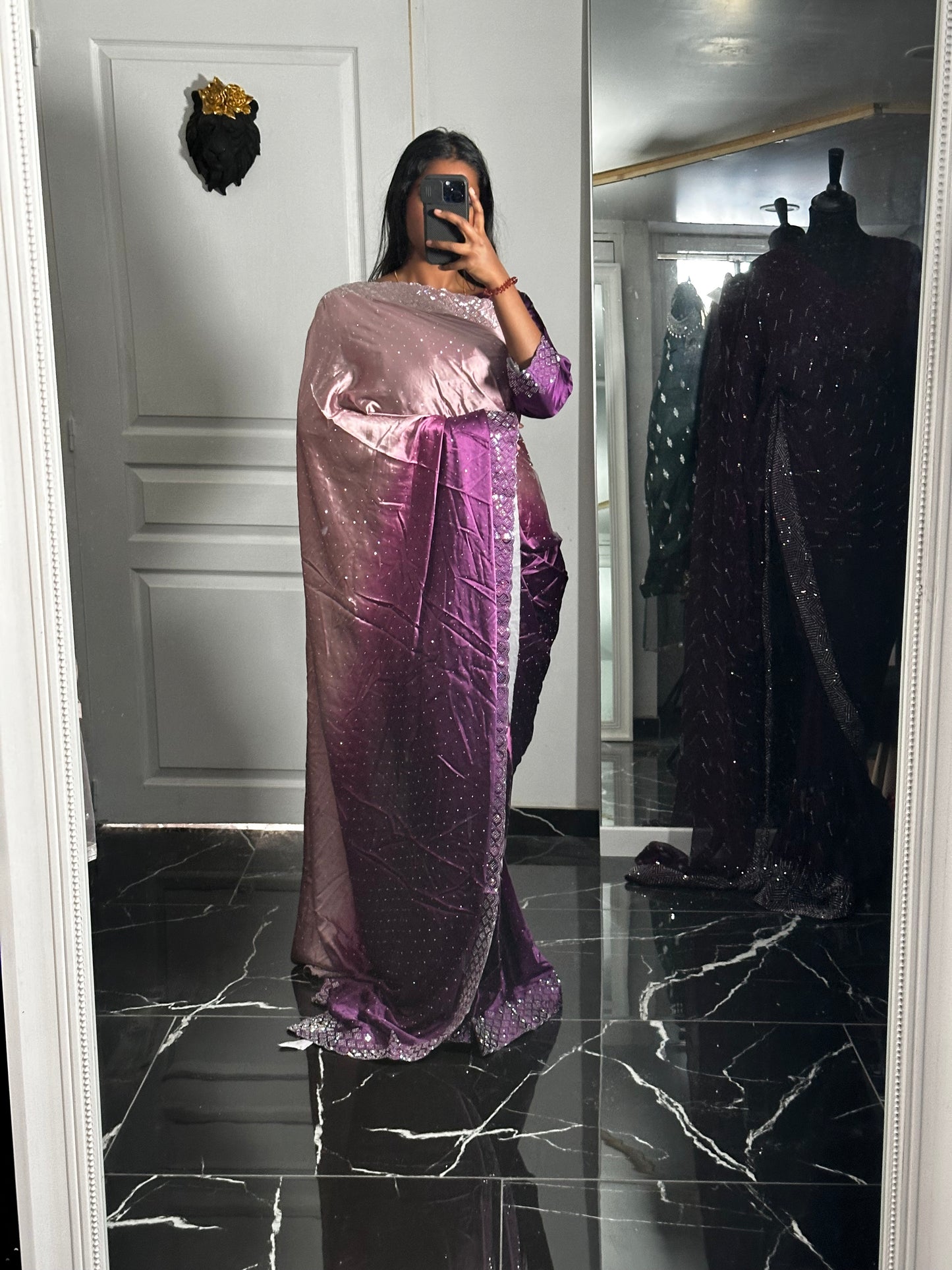 Dégradé violet- One minute saree