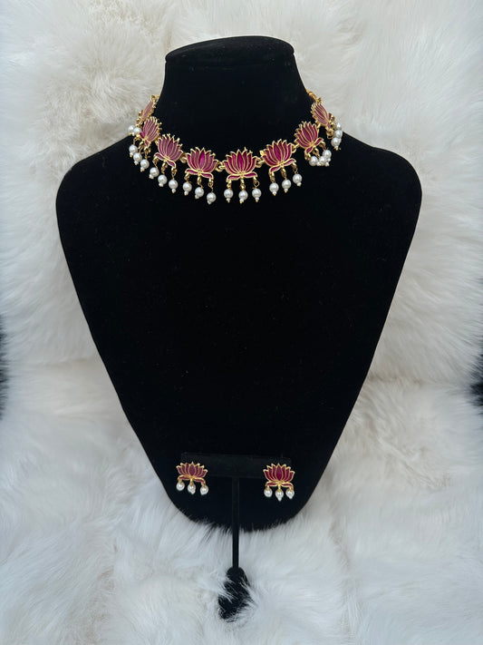 Set de lotus rouge