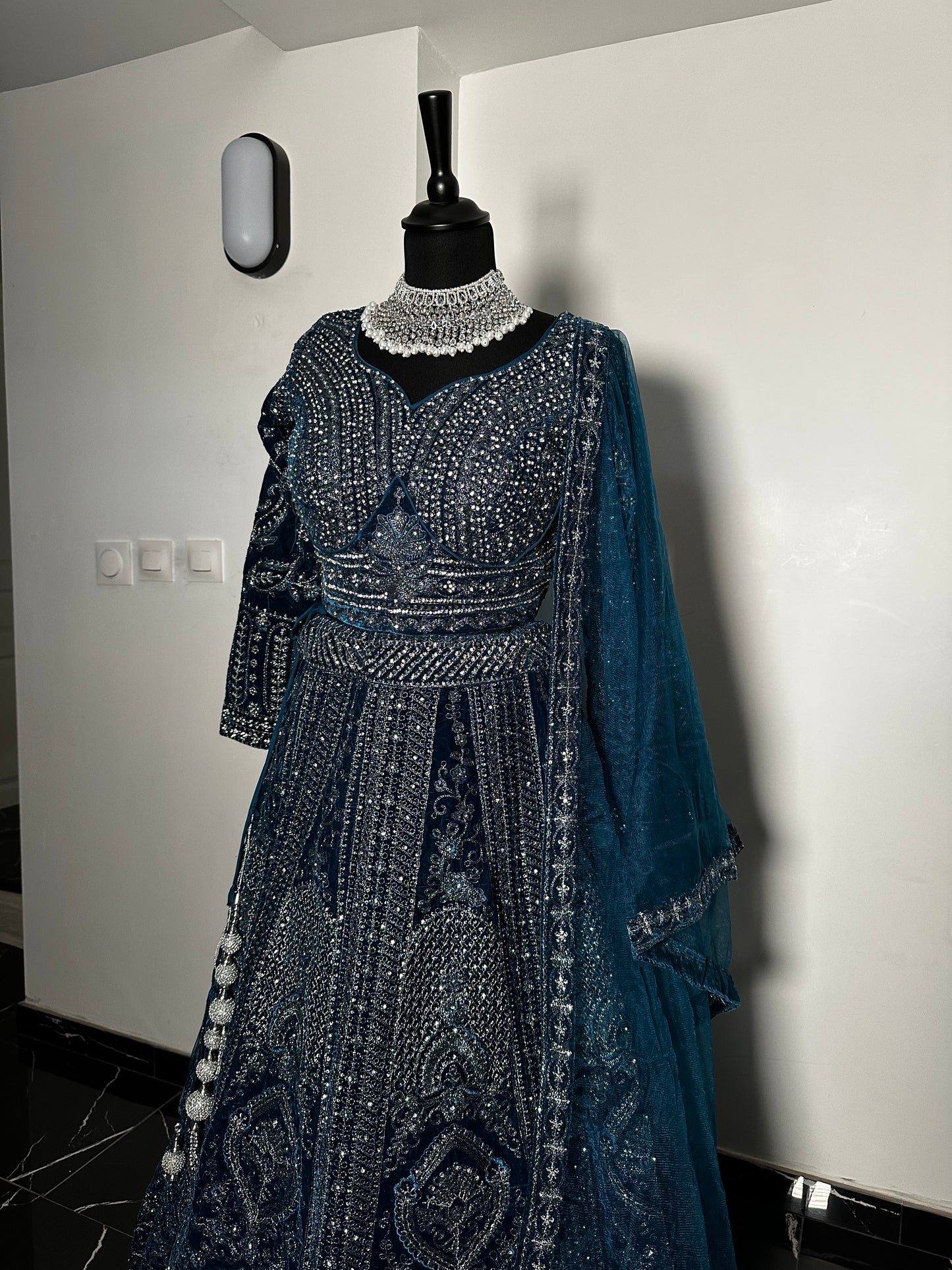 Lehenga royal bleu