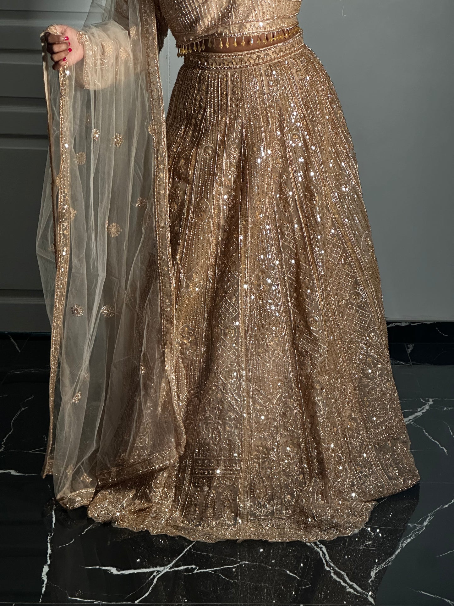 Lehenga Golden Aura
