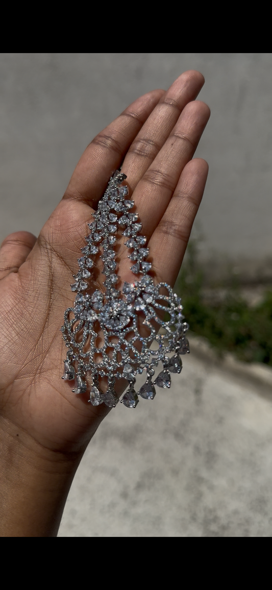 Jhoomar Élégant en Zirconia Argenté