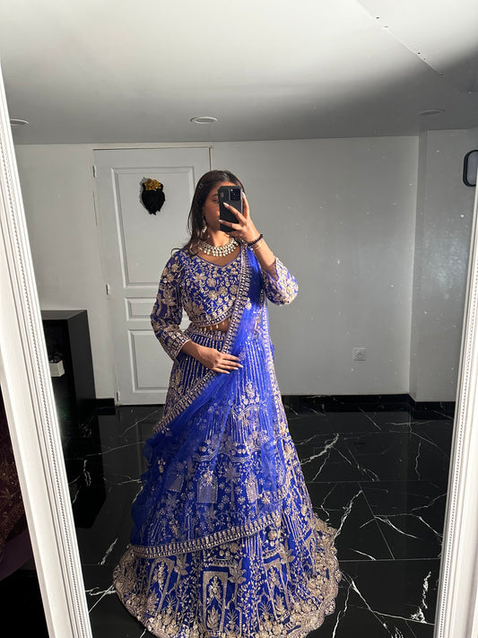Lehenga Solena Bleu roi