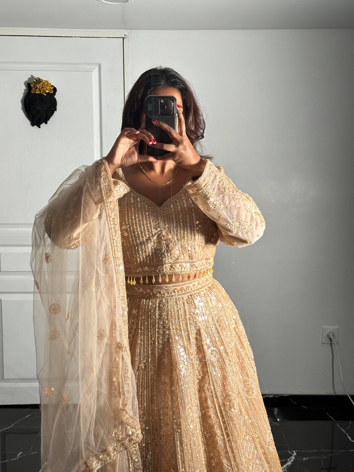 Lehenga Golden Aura