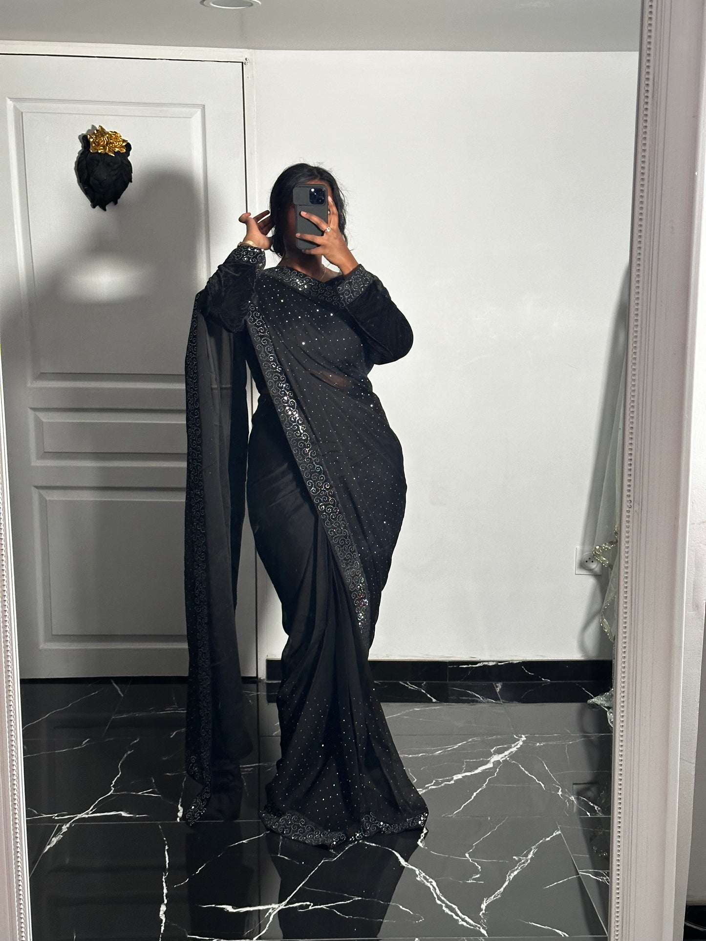 One minute saree noir